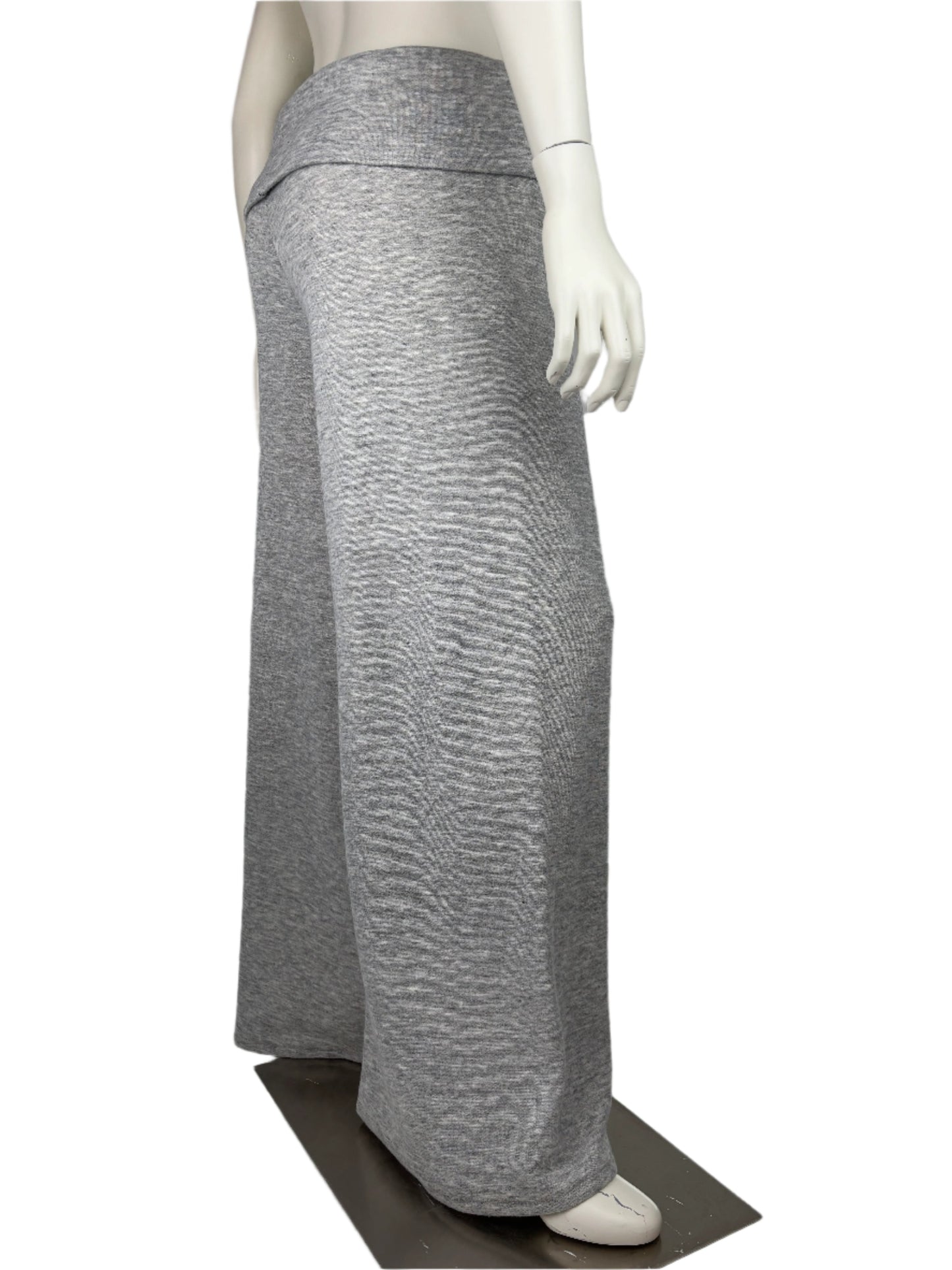 grey joggers wide leg side view