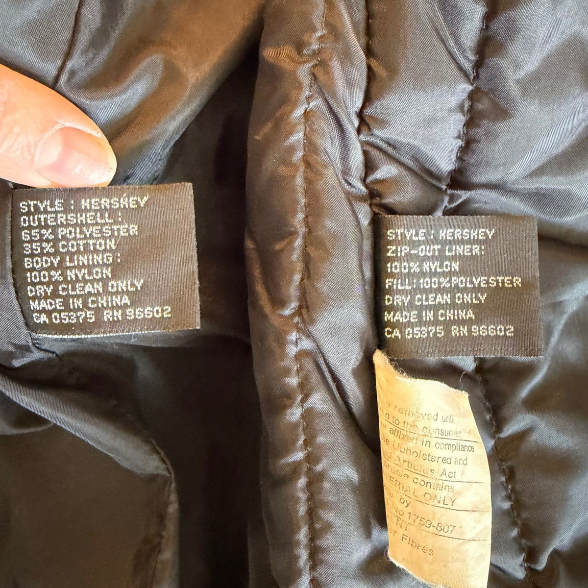 Vintage Moores Black Belted Trench Coat | 38L — view 11