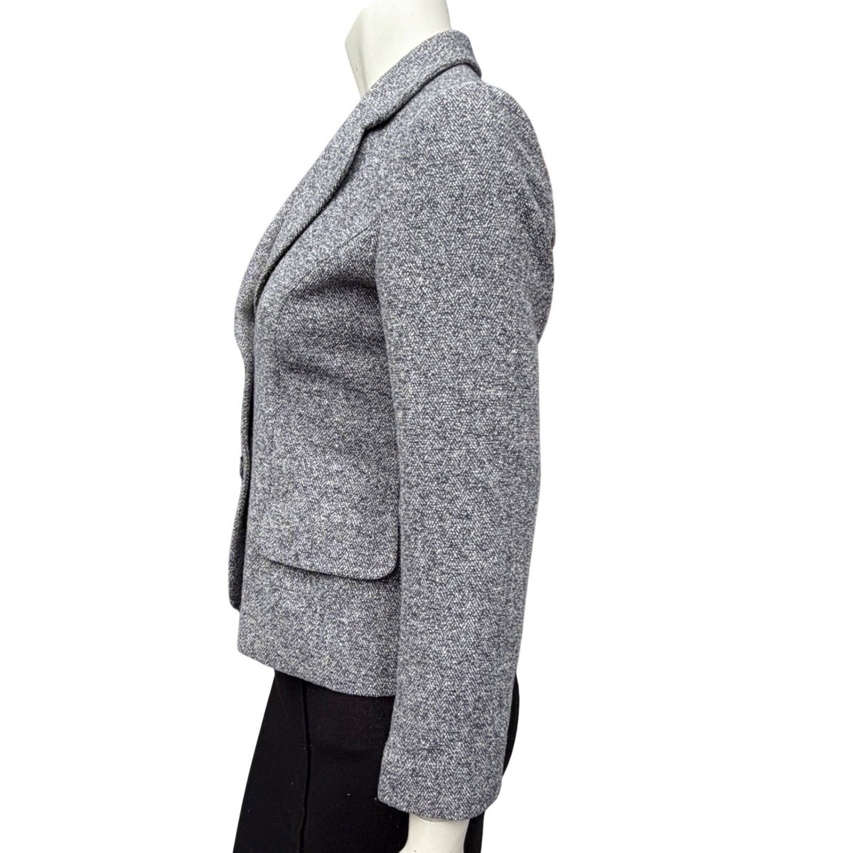 Vintage Précis Petite Grey Tweed Trouser Suit | 8P — view 14