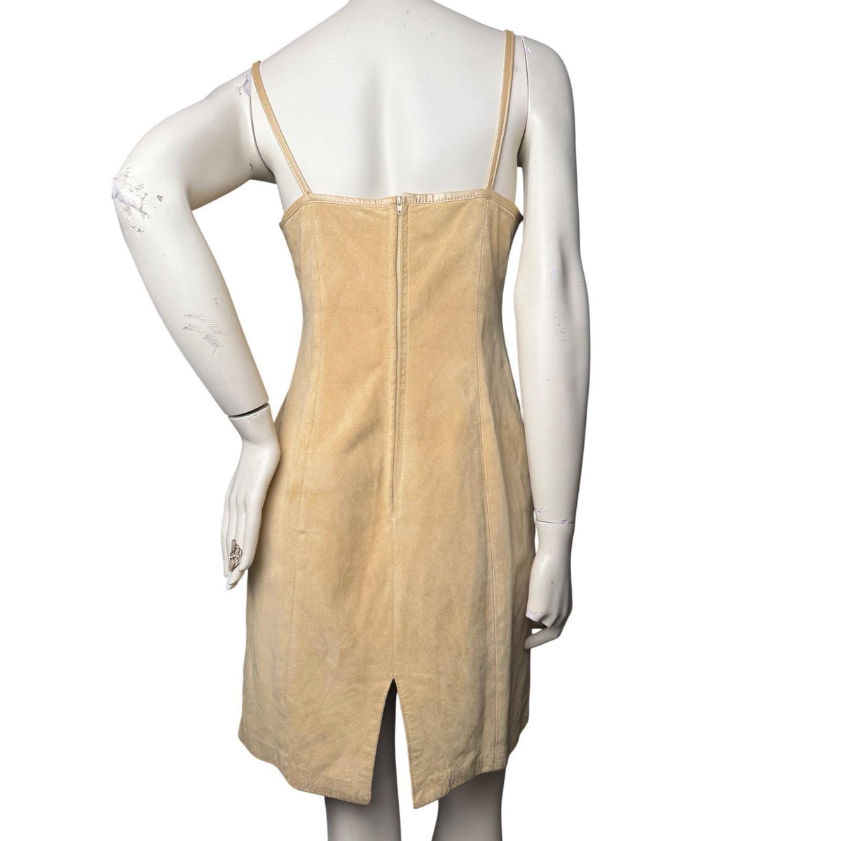 Vintage Danier Tan Suede Slip Dress | XS — view 3