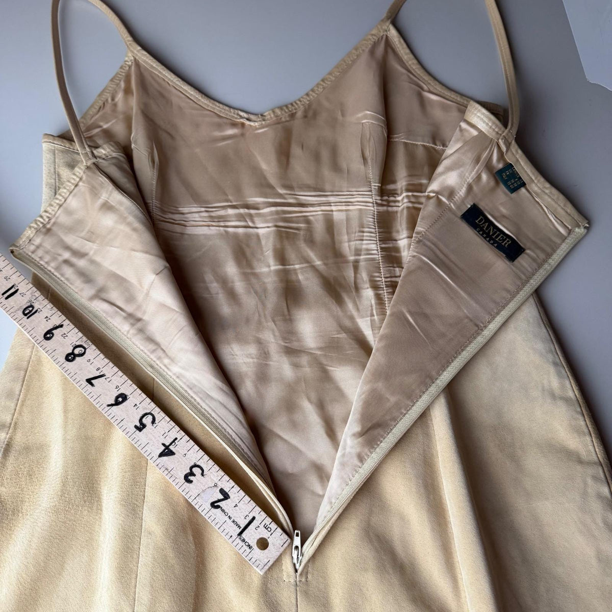 Vintage Danier Tan Suede Slip Dress | XS — view 5