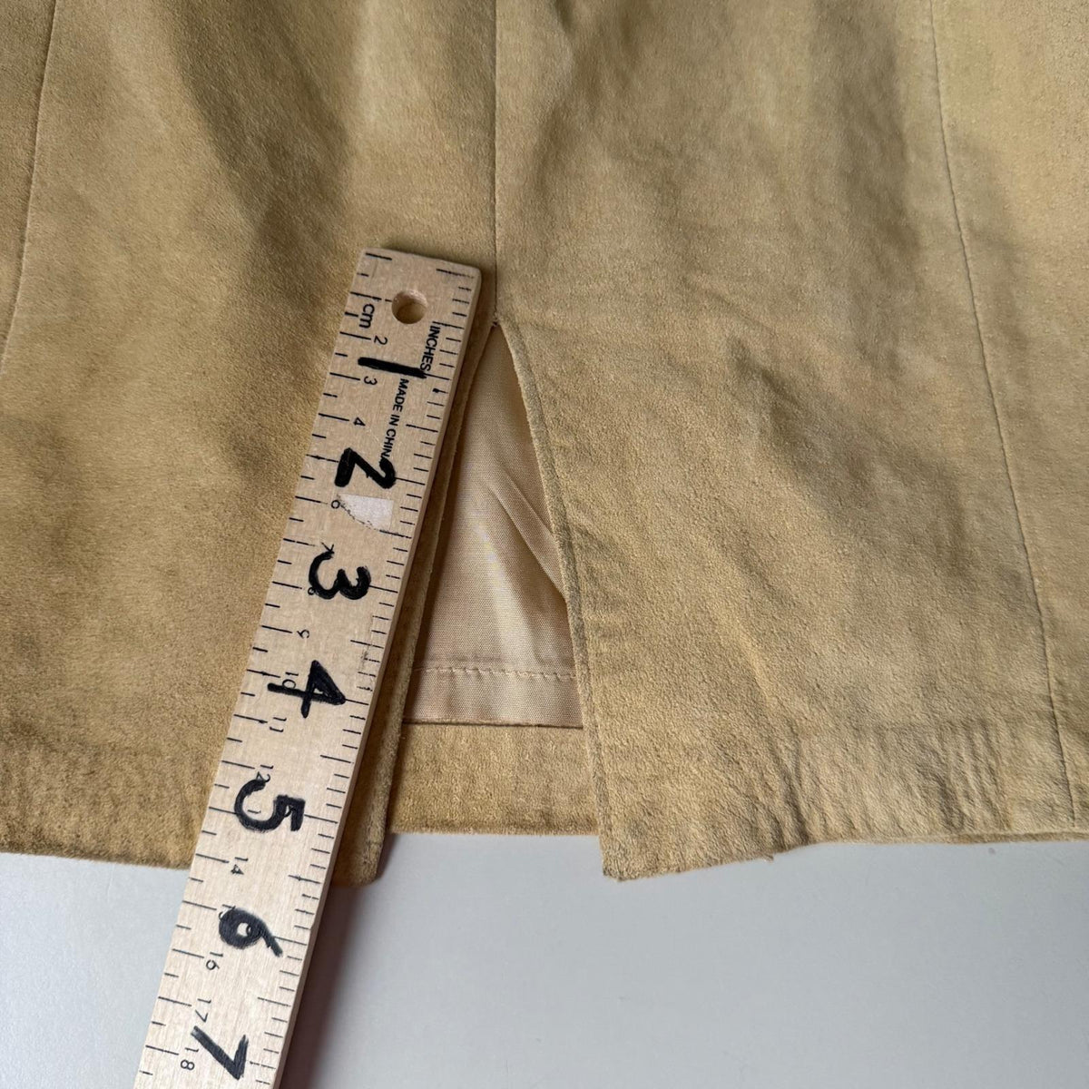 Vintage Danier Tan Suede Slip Dress | XS — view 6