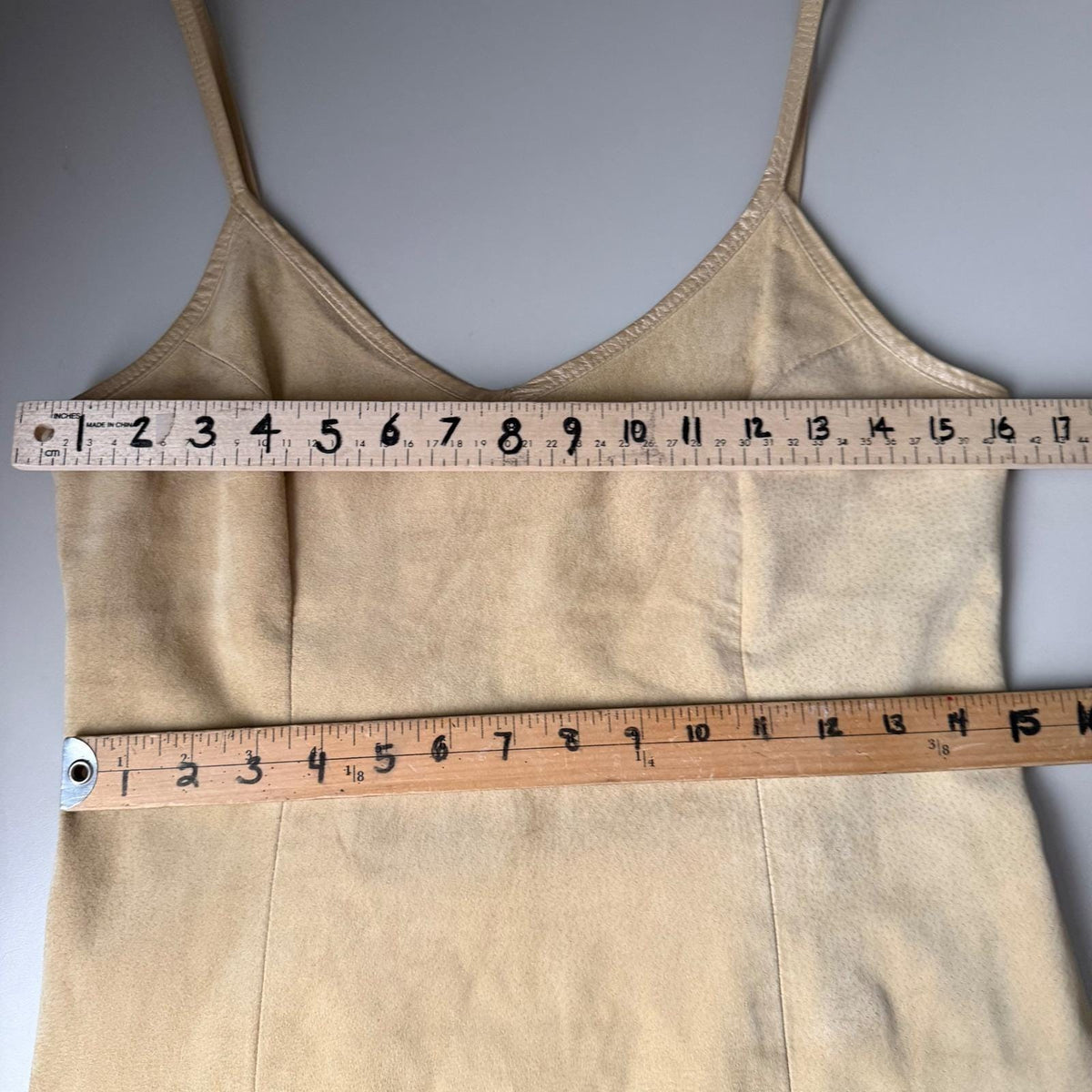 Vintage Danier Tan Suede Slip Dress | XS — view 7