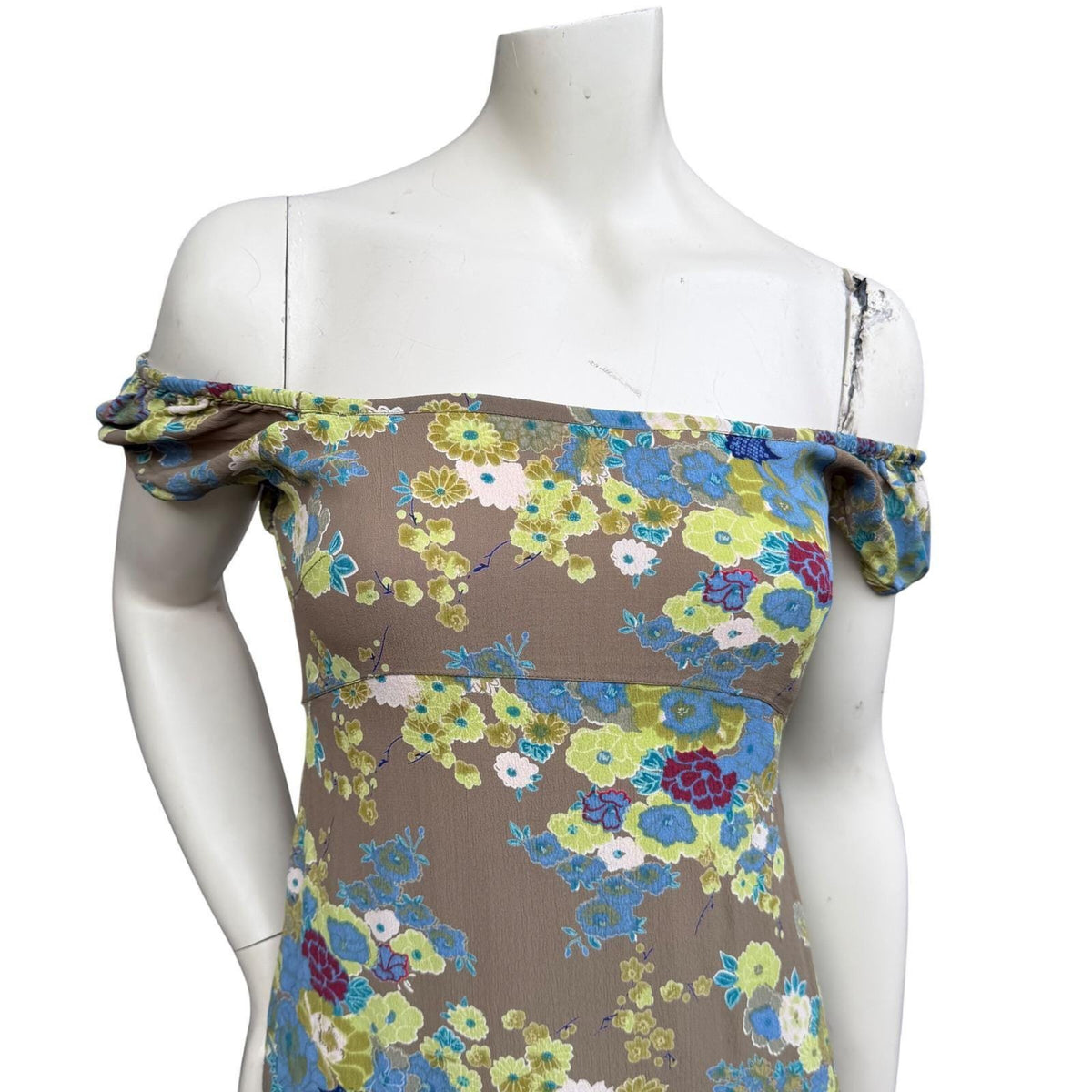 Vintage Free People Floral Lace-Up Back Dress | S — view 10