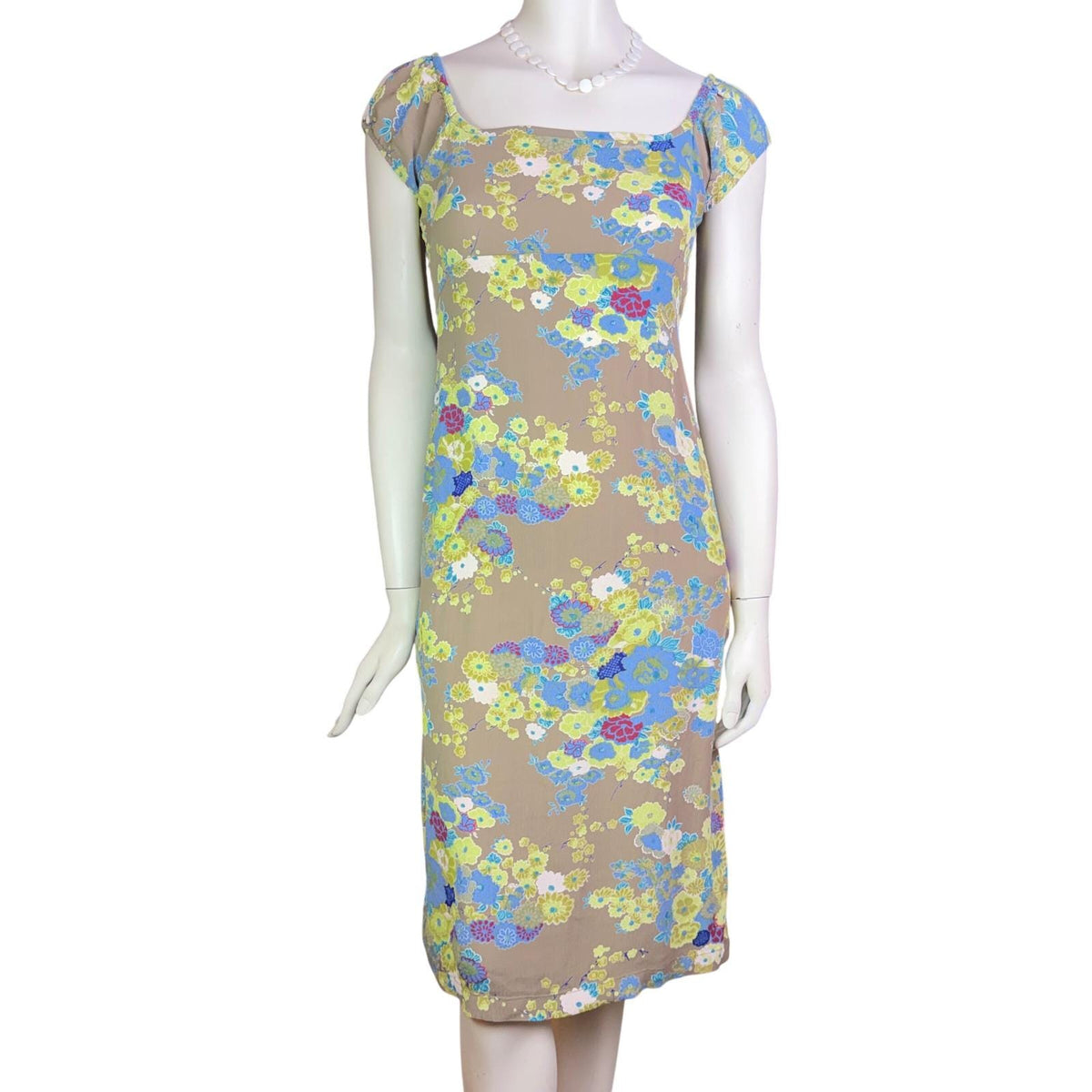 Vintage Free People Floral Lace-Up Back Dress | S — view 1
