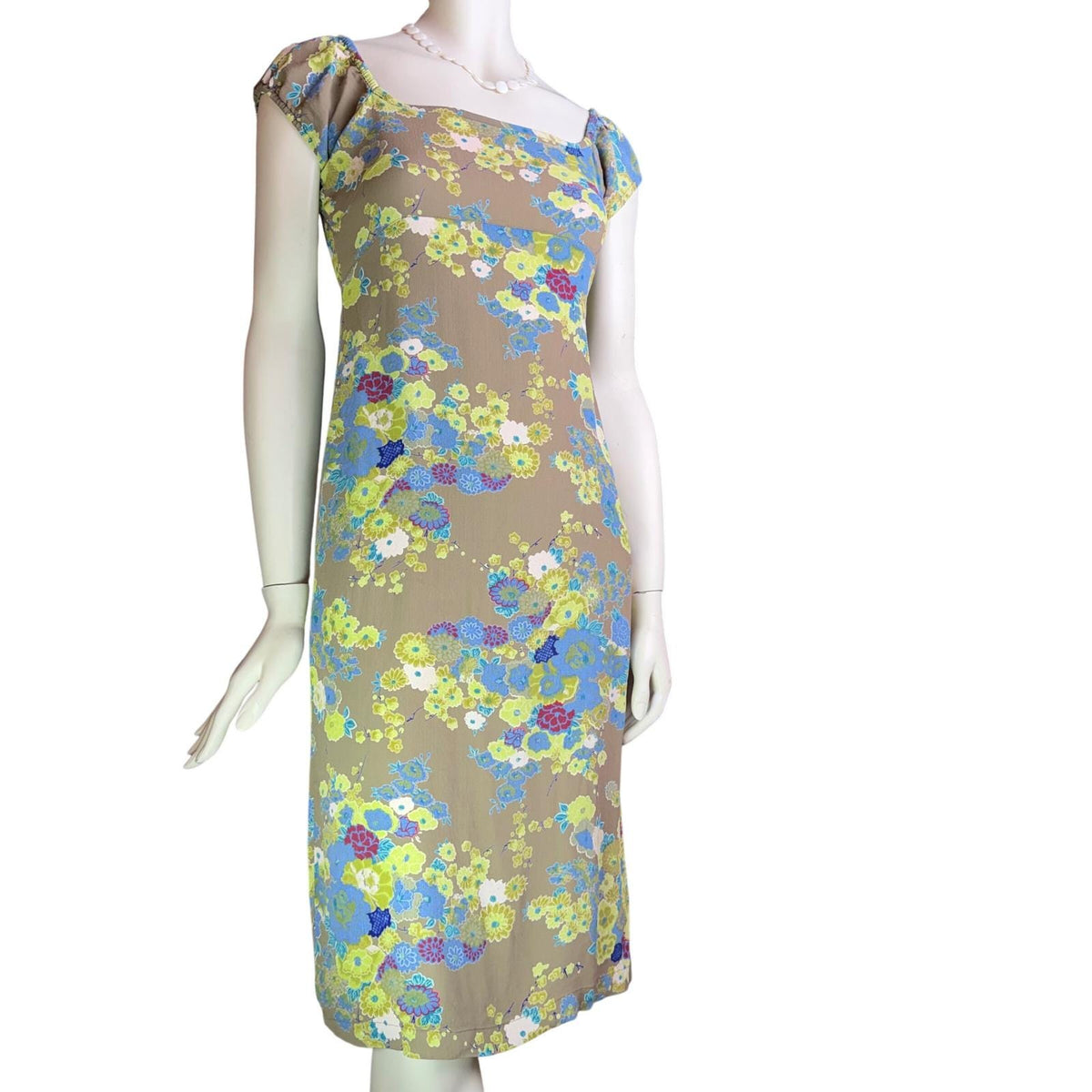 Vintage Free People Floral Lace-Up Back Dress | S — view 2