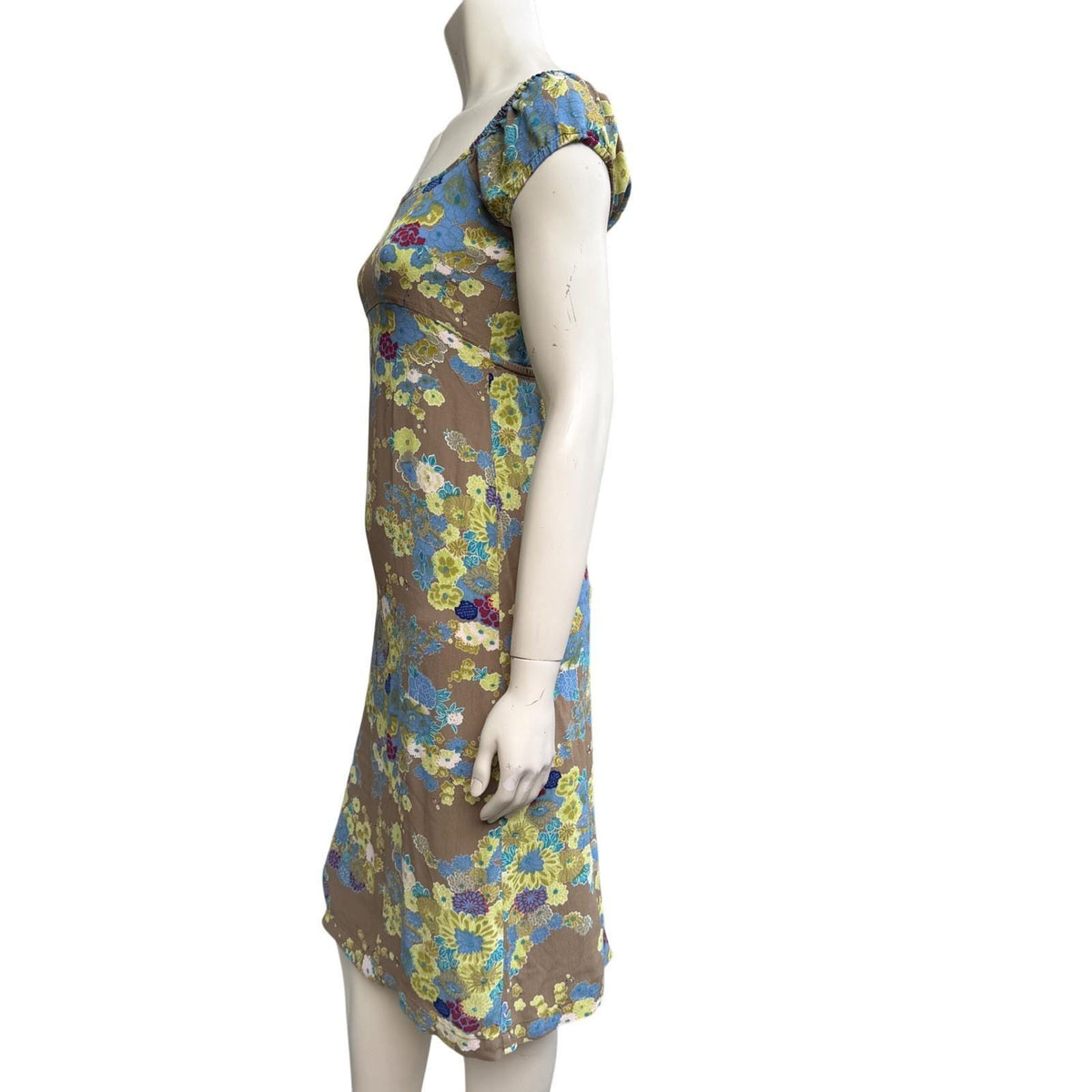 Vintage Free People Floral Lace-Up Back Dress | S — view 3