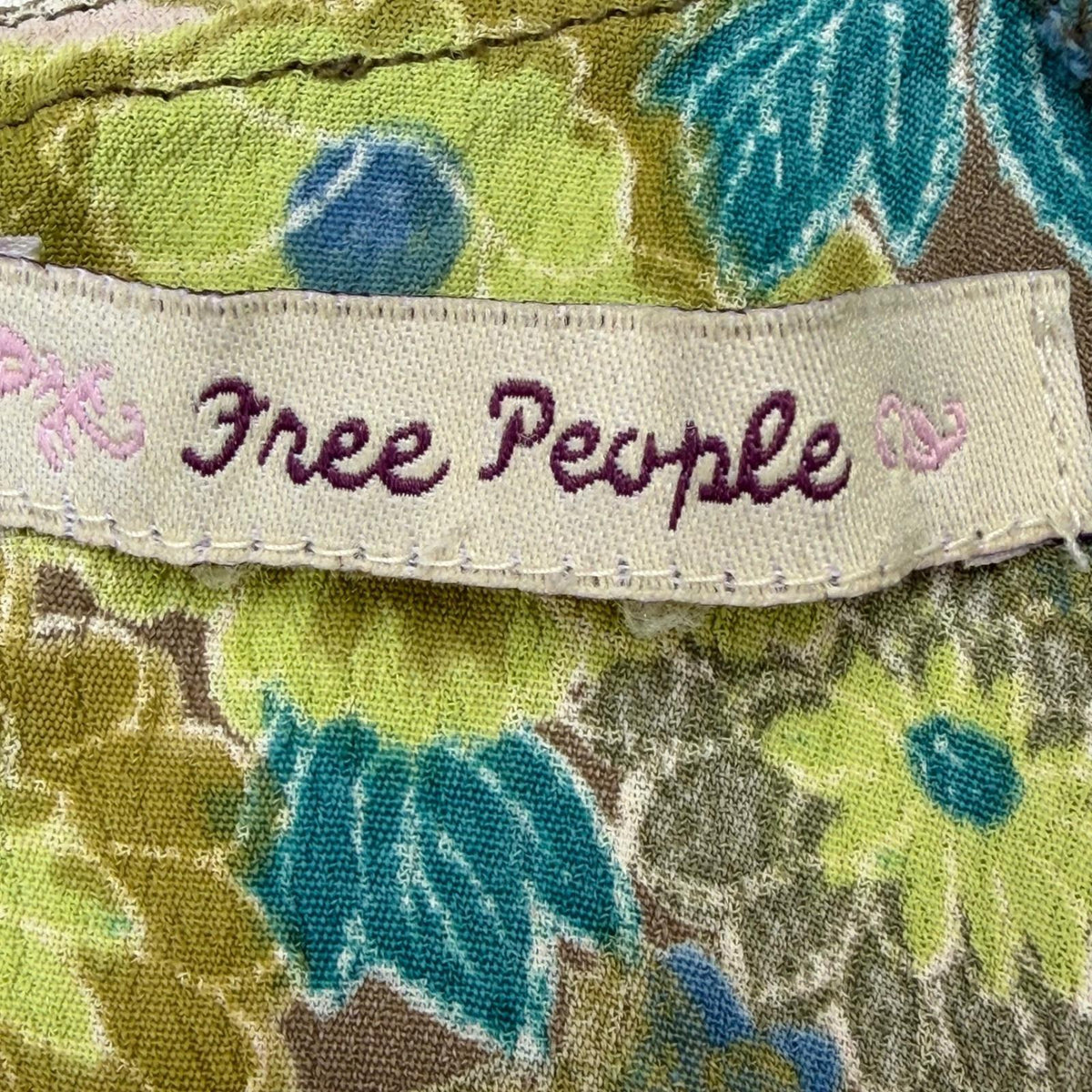 Vintage Free People Floral Lace-Up Back Dress | S — view 11