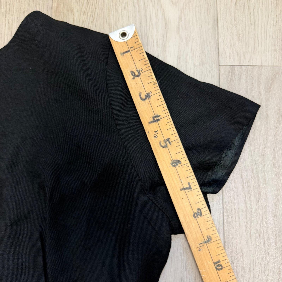 Vintage Handmade Black Button Detail Sheath Dress | S/M — view 10
