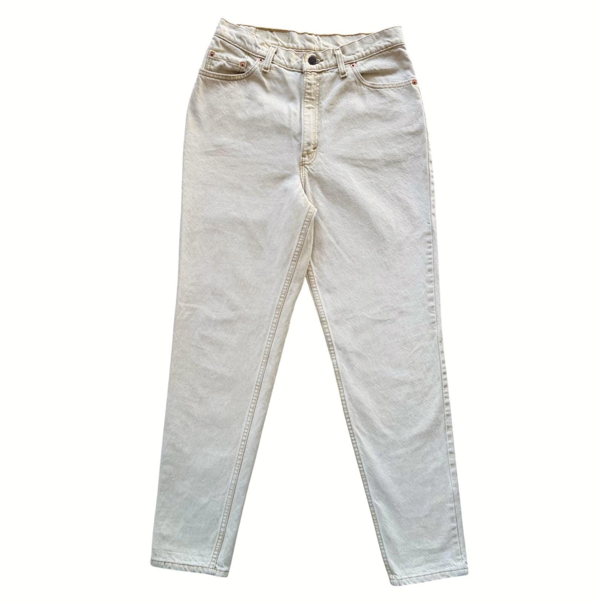 Vintage Levi's Pale Yellow Tapered Jeans | 31in Waist — view 2