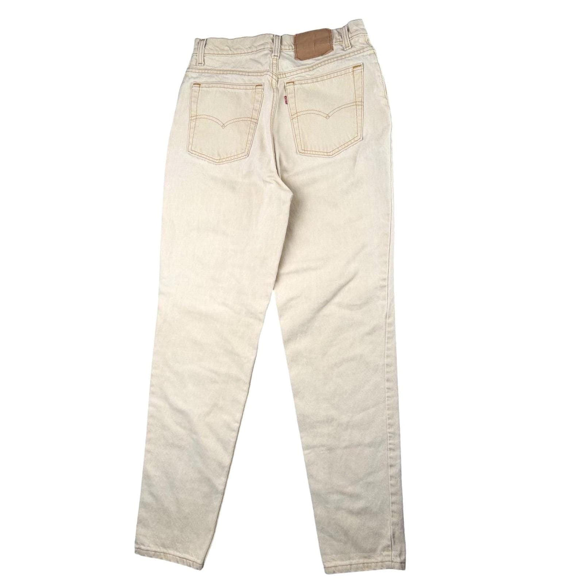 Vintage Levi's Pale Yellow Tapered Jeans | 31in Waist — view 7