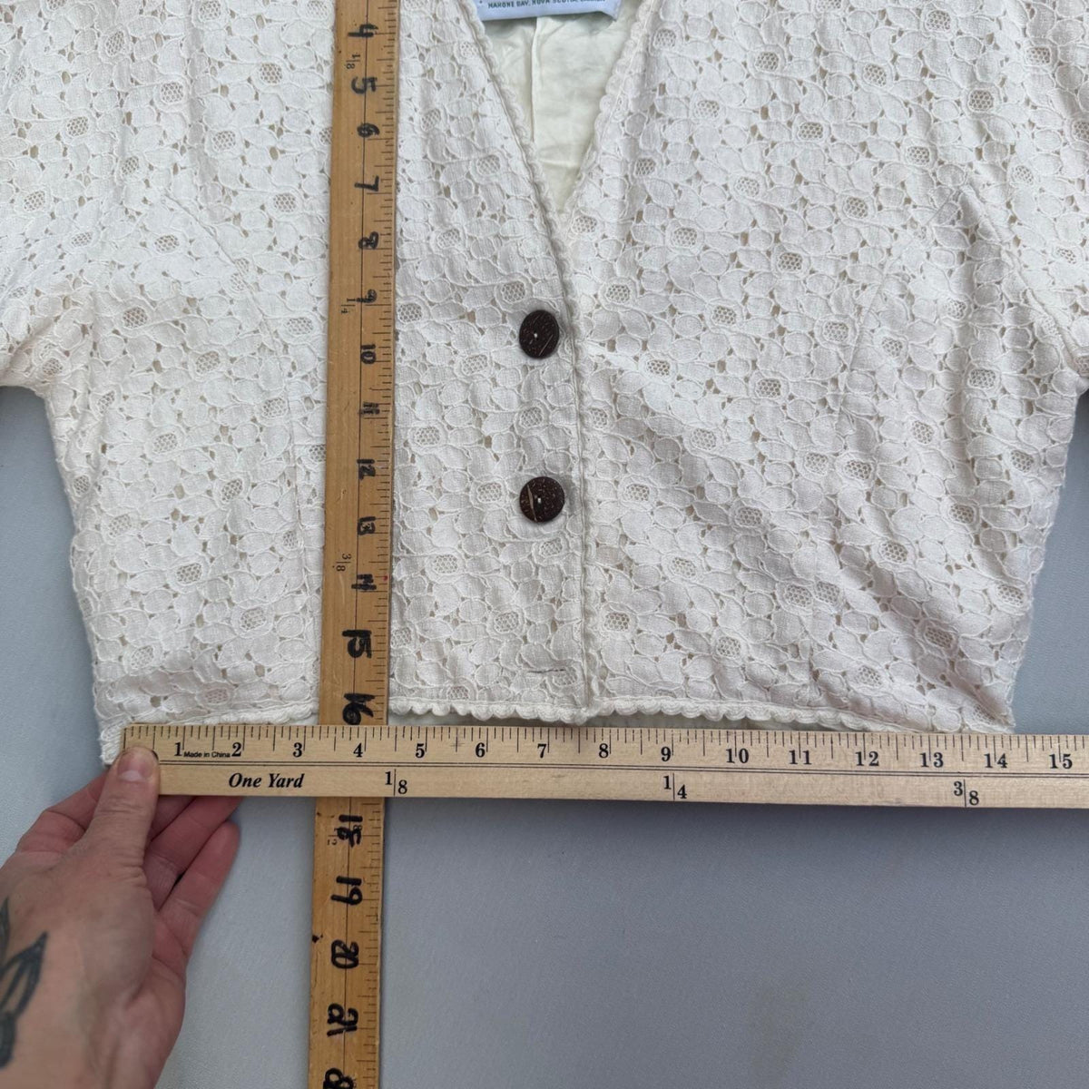 Vintage Suttles & Seawinds Cream Lace Jacket | S — view 4