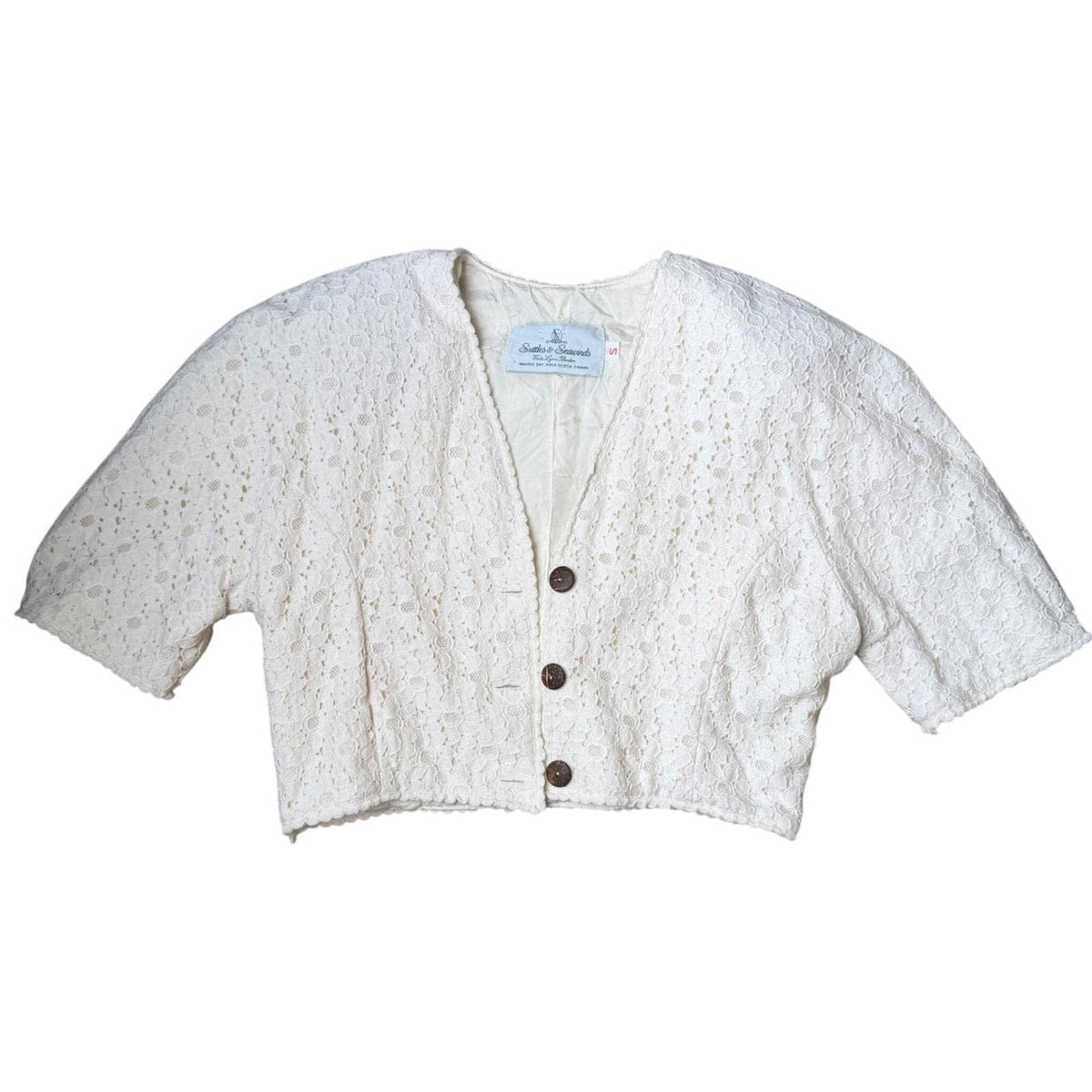 Vintage Suttles & Seawinds Cream Lace Jacket | S — view 11