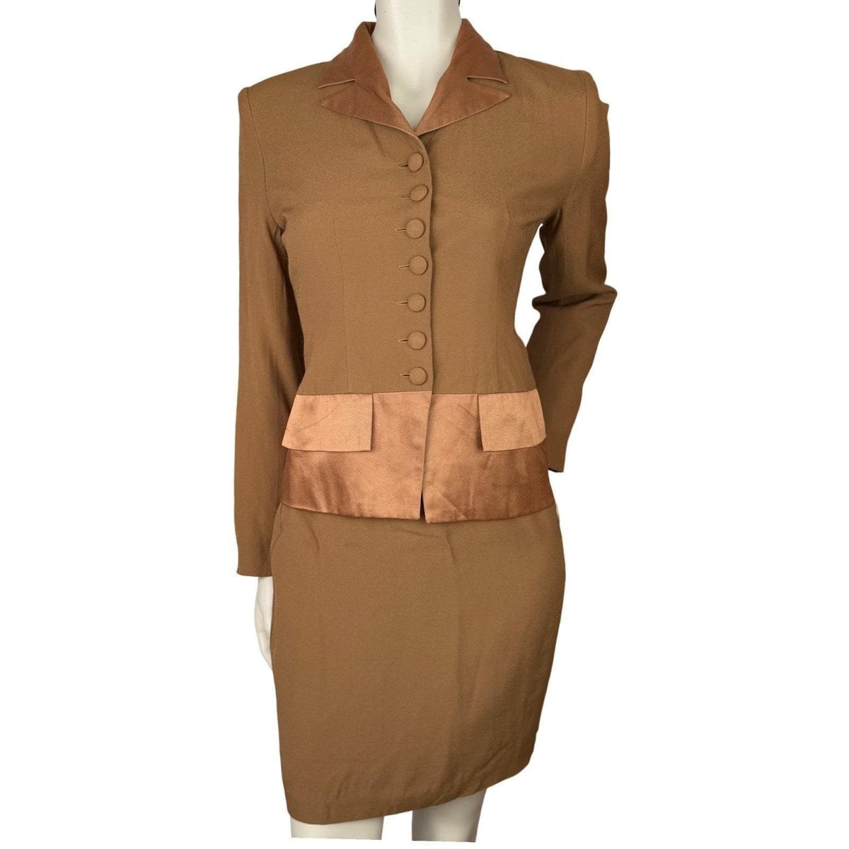 Vintage Hugo Buscati Bronze Skirt Suit | 6 — view 1