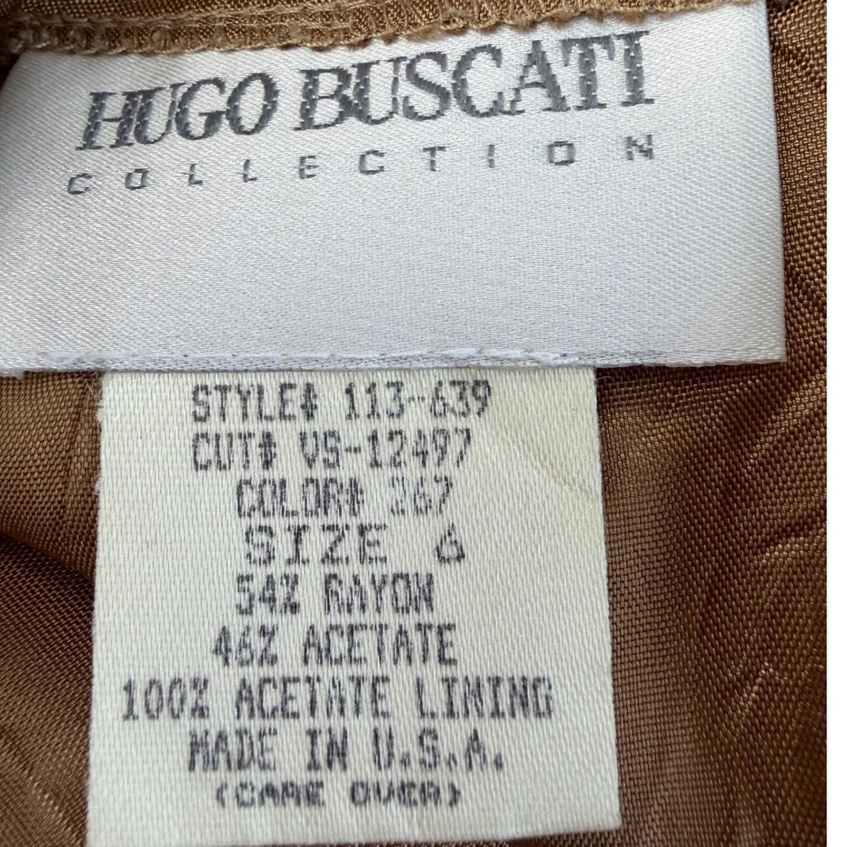 Vintage Hugo Buscati Bronze Skirt Suit | 6 — view 6