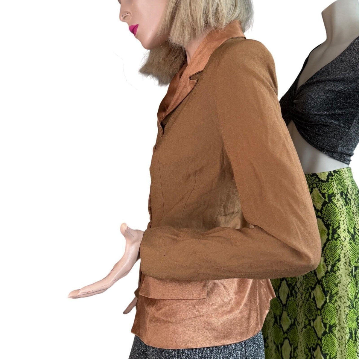 Vintage Hugo Buscati Bronze Skirt Suit | 6 — view 10