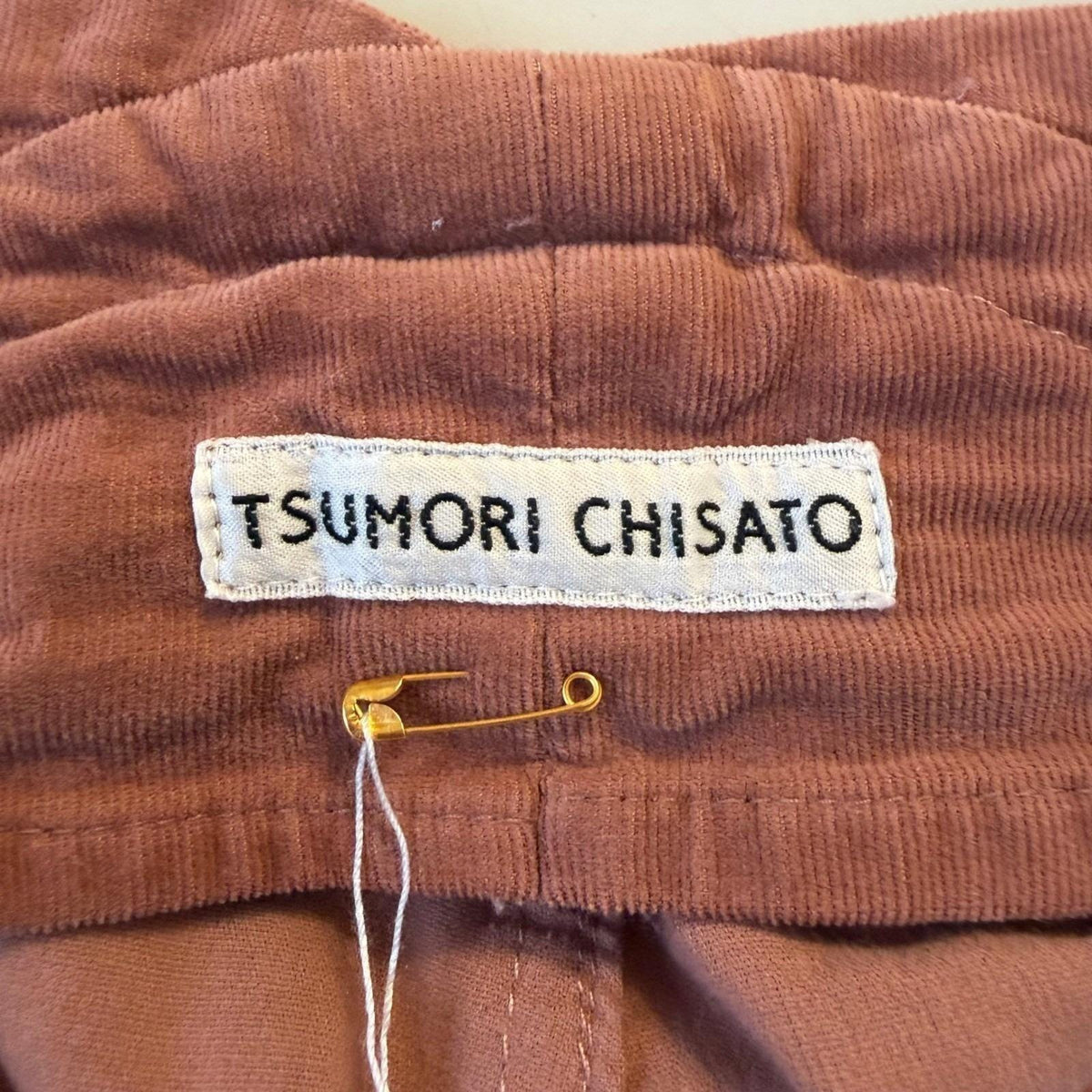 Tsumori Chisato Corduroy Pants Dusty Rose Japanese Designer Quiet Luxury Artsy S
