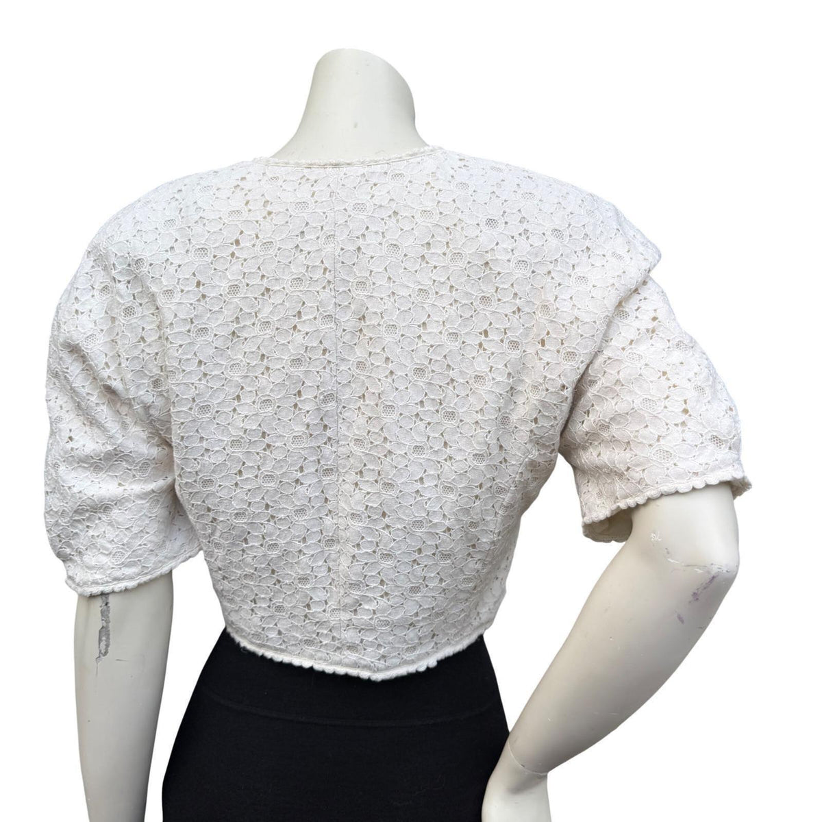 Vintage Suttles & Seawinds Cream Lace Jacket | S — view 3