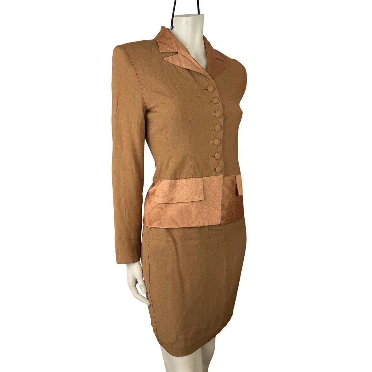 Vintage Hugo Buscati Bronze Skirt Suit | 6 — view 2