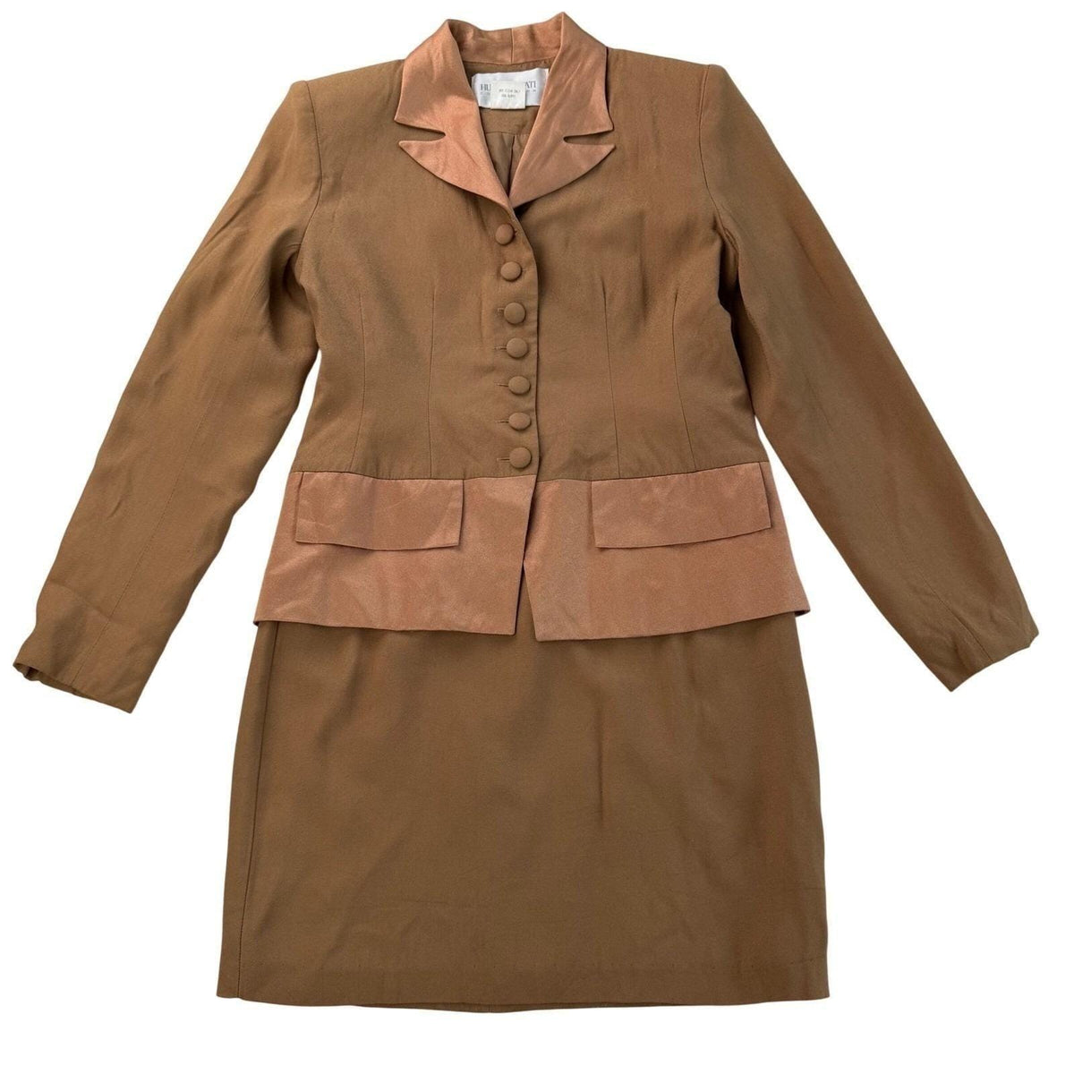 Vintage Hugo Buscati Bronze Skirt Suit | 6 — view 5