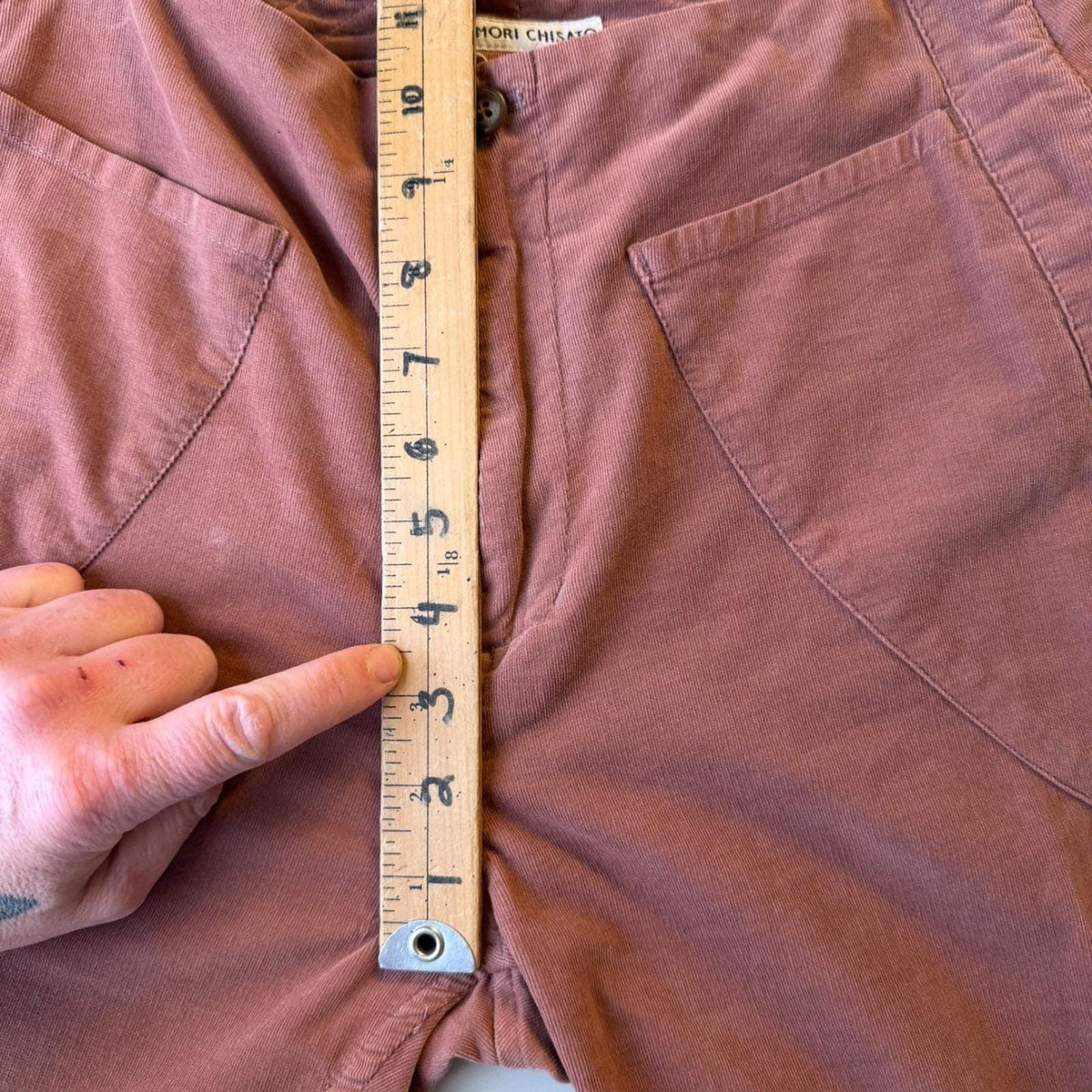 Tsumori Chisato Corduroy Pants Dusty Rose Japanese Designer Quiet Luxury Artsy S