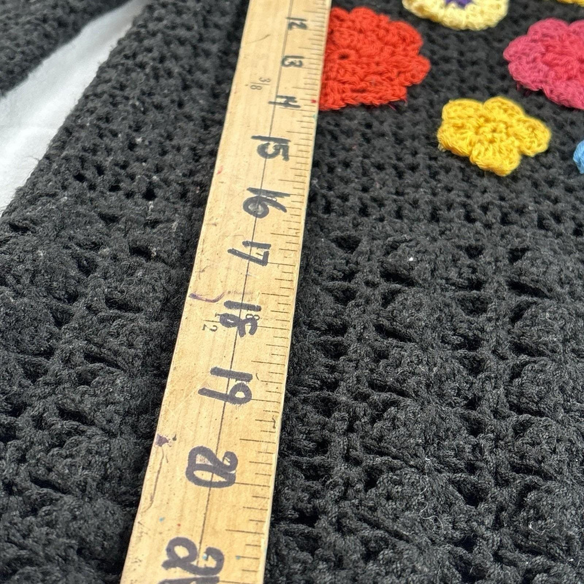Vintage Handmade Floral Crochet Cardigan | S — view 7