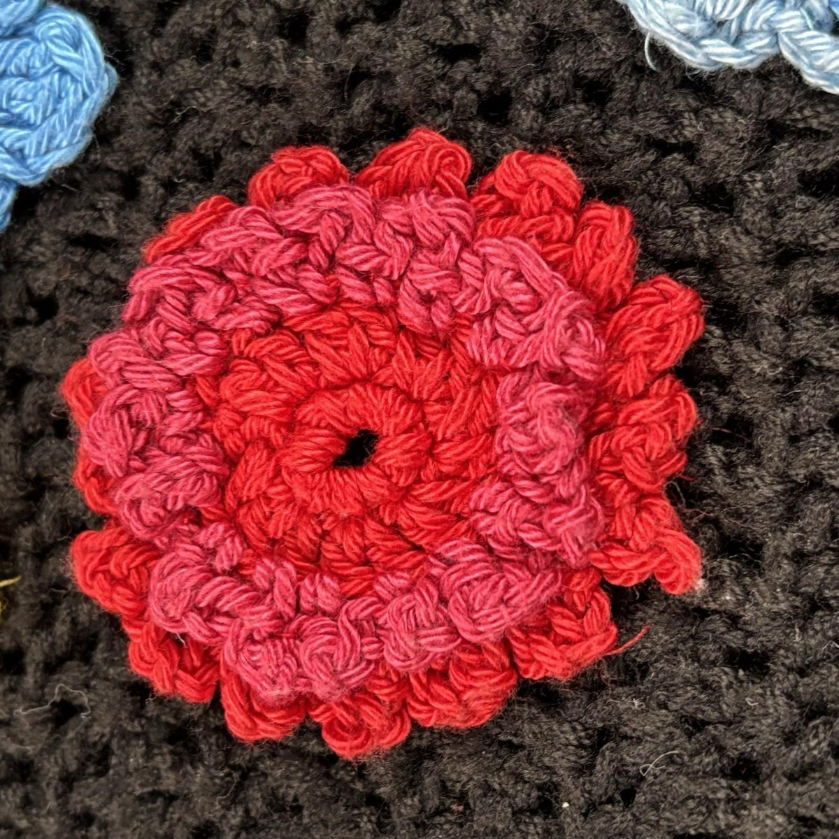 Vintage Handmade Floral Crochet Cardigan | S — view 14