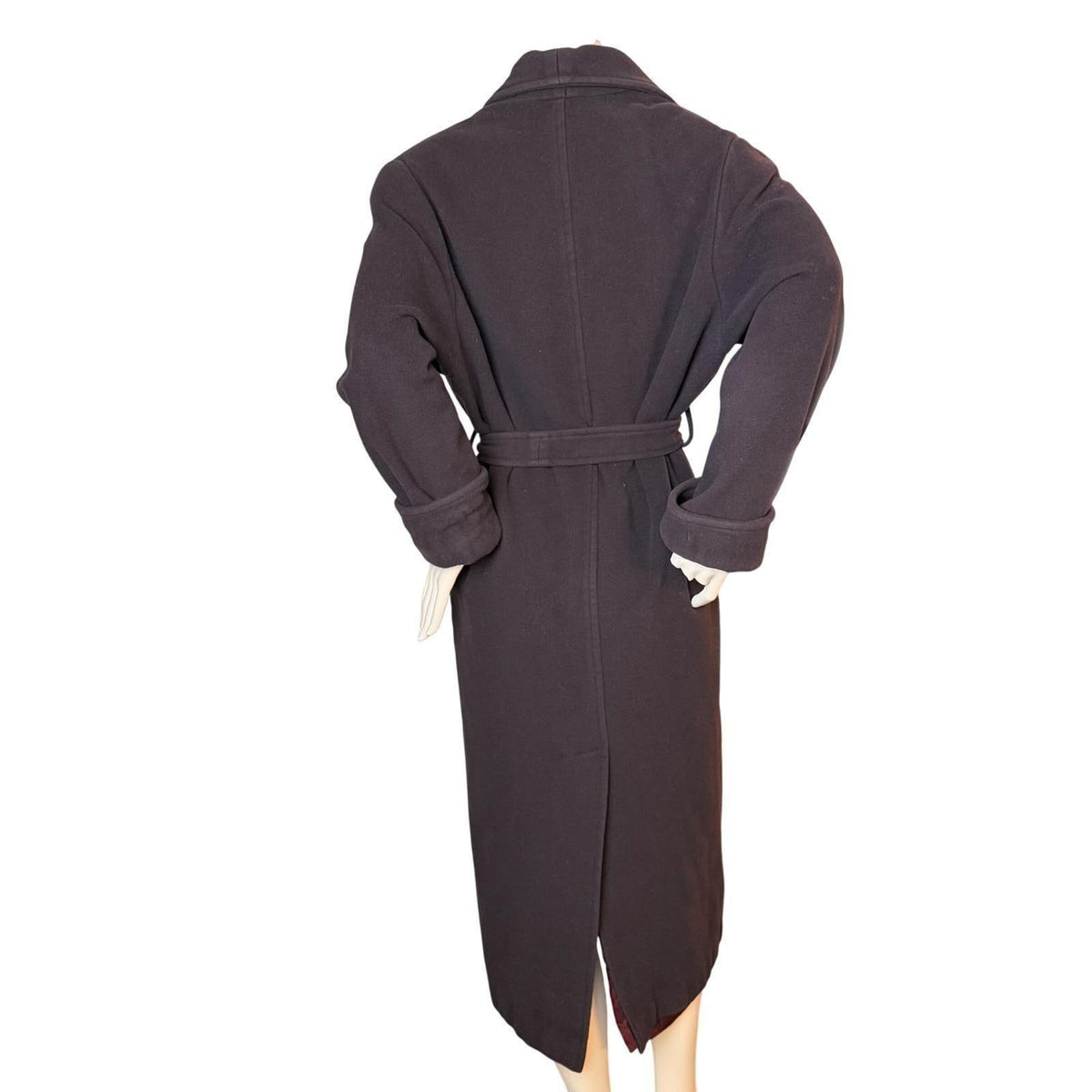 Vintage Virani White Label Cashmere Wool Wrap Coat Shawl Collar Made In Canada M