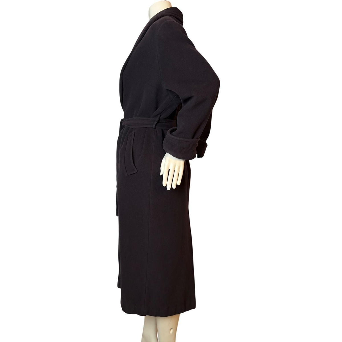 Vintage Virani White Label Cashmere Wool Wrap Coat Shawl Collar Made In Canada M
