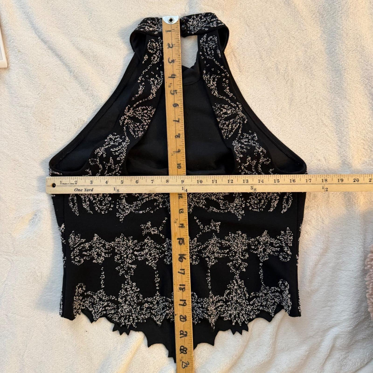 Vintage Ribkoff Trends Black Silver Beaded Halter | 10 — view 6