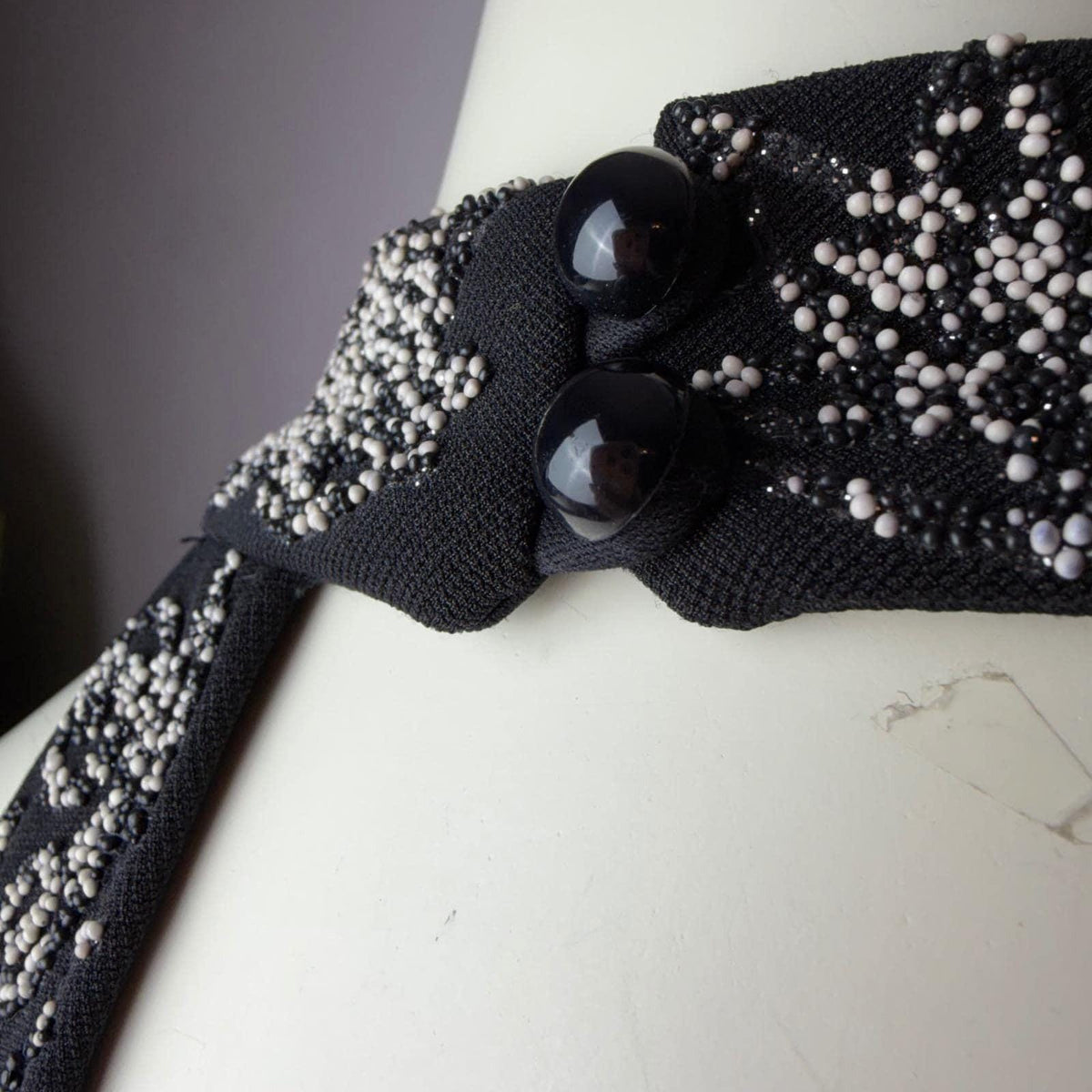 Vintage Ribkoff Trends Black Silver Beaded Halter | 10 — view 13