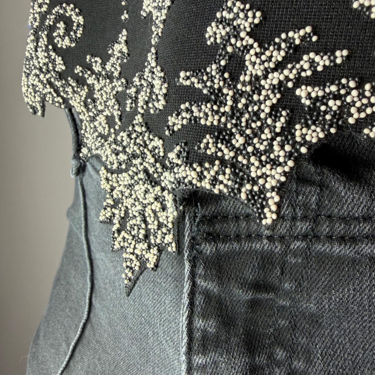 Vintage Ribkoff Trends Black Silver Beaded Halter | 10 — view 14