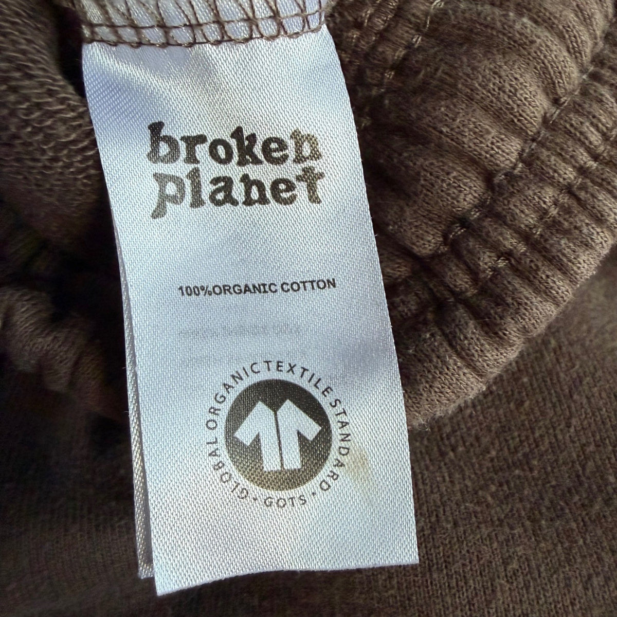 Broken Planet Market Brown Puff Print Sweatpants | M — detail photo 12