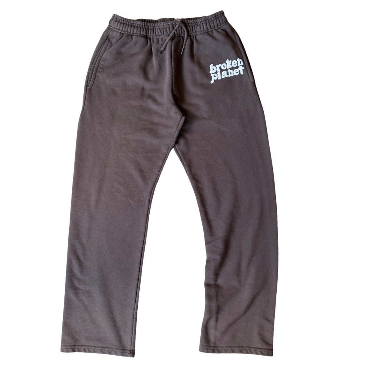Broken Planet Market Brown Puff Print Sweatpants | M — front view
