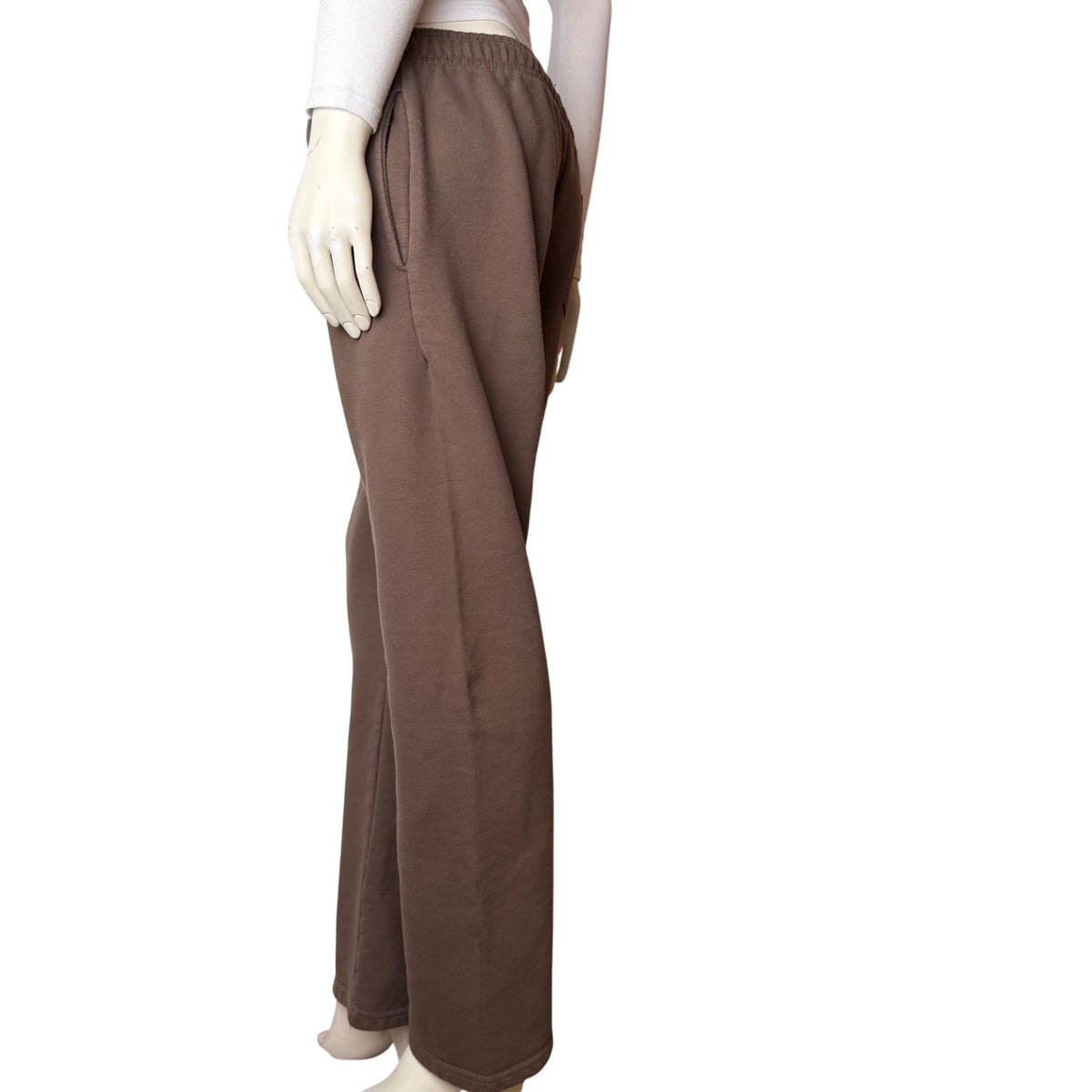 Broken Planet Market Brown Puff Print Sweatpants | M — detail photo 4