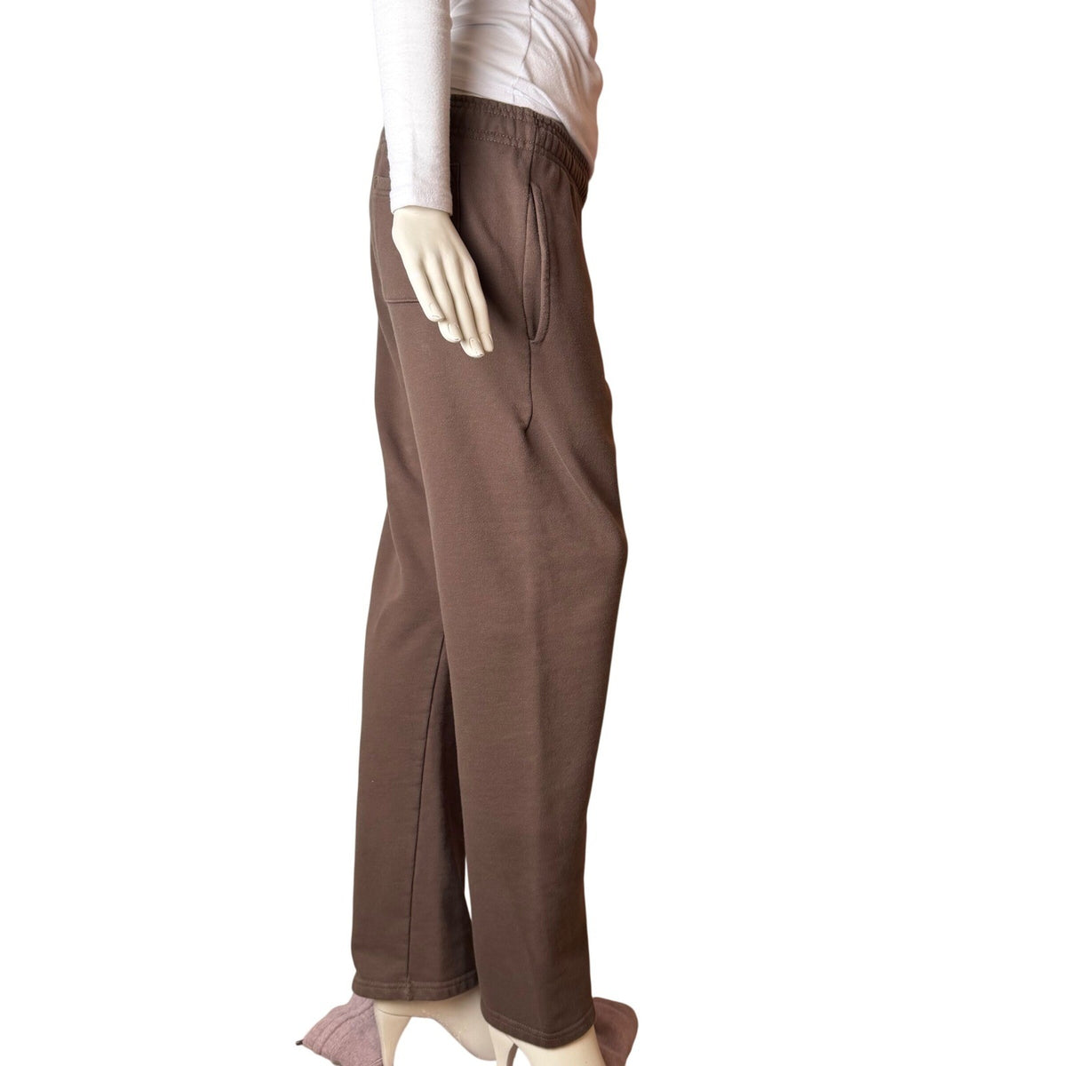 Broken Planet Market Brown Puff Print Sweatpants | M — detail photo 5