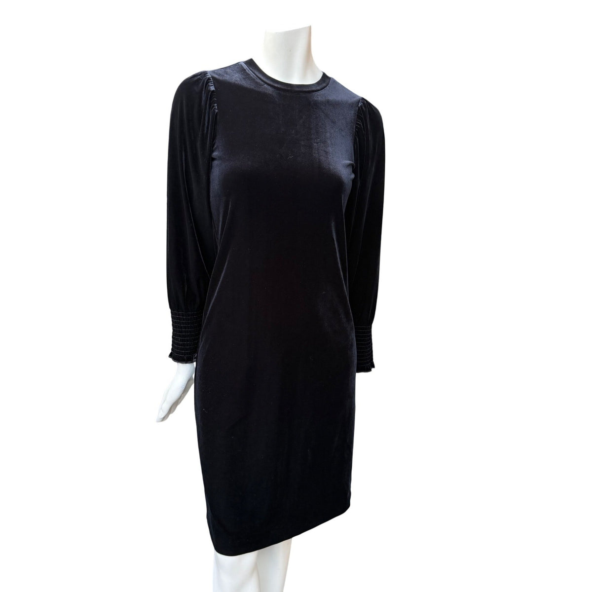 Vero par Véronique Cloutier Black Velvet Puff Sleeve Dress | XS — detail photo 2