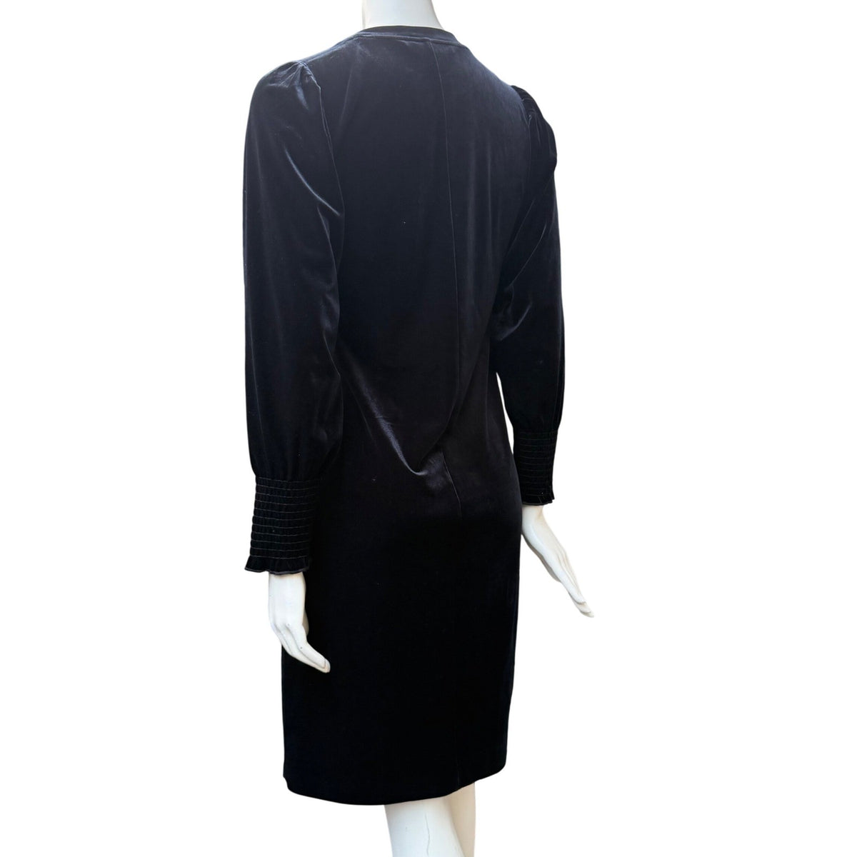 Vero par Véronique Cloutier Black Velvet Puff Sleeve Dress | XS — detail photo 4
