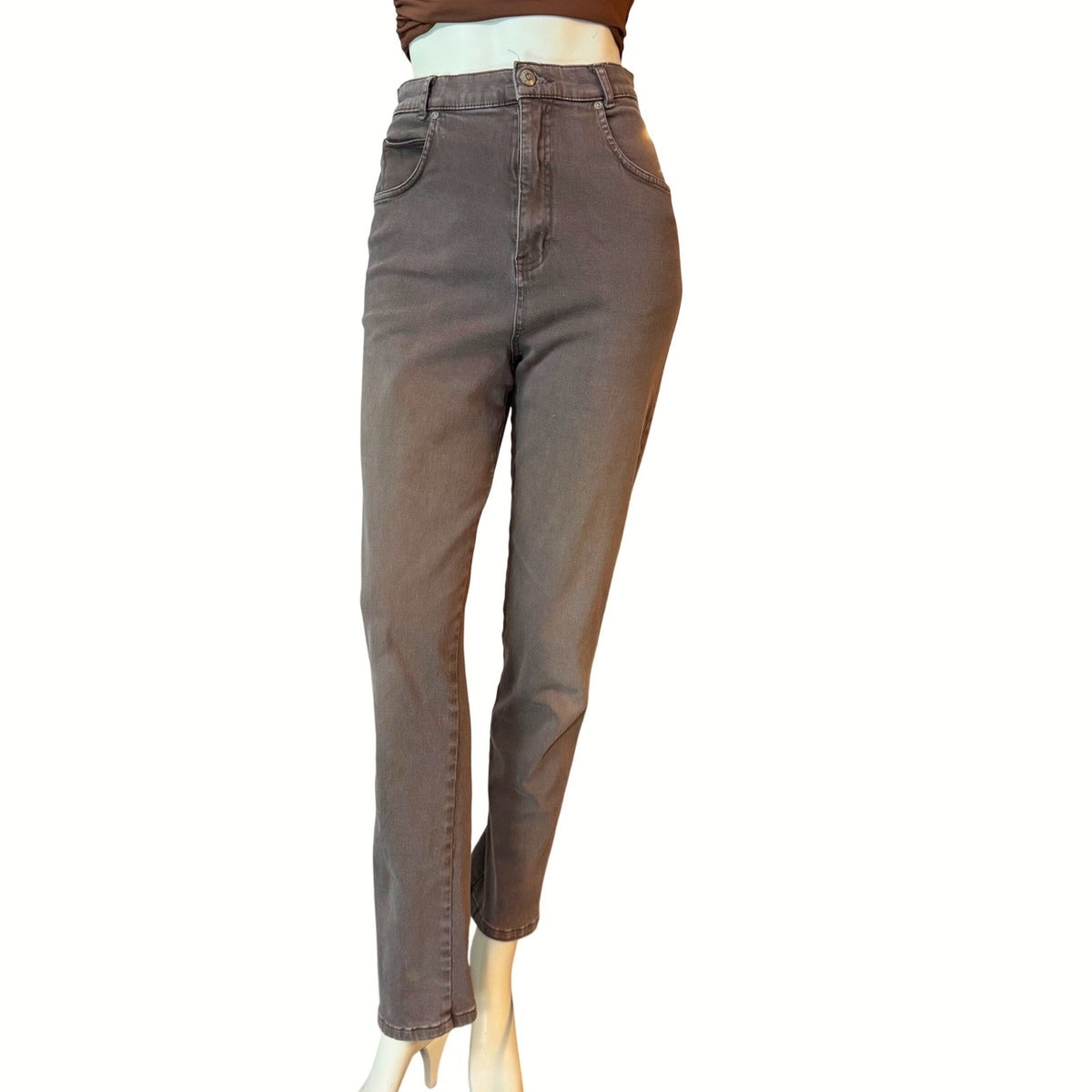 Vintage Seasons Collection Taupe High Rise Jeans | 10 — front view