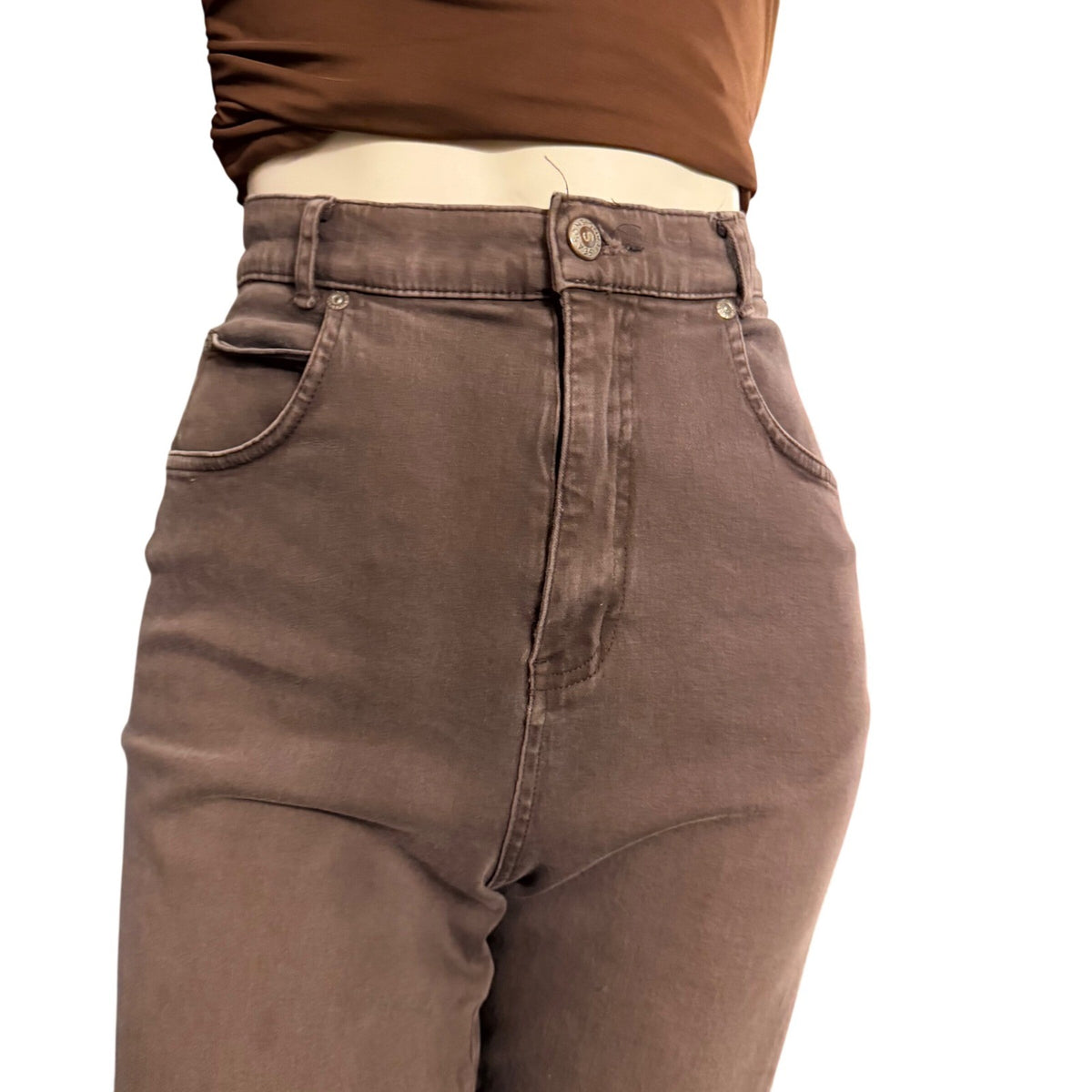 Vintage Seasons Collection Taupe High Rise Jeans | 10 — detail photo 4
