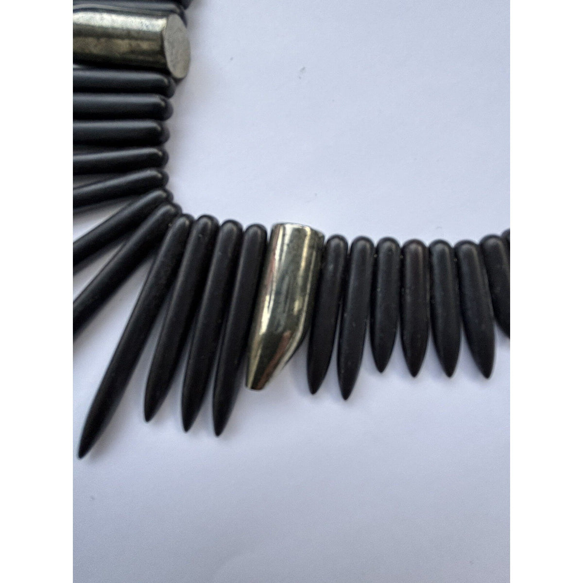 Biko Black Spike Collar Necklace — detail photo 9