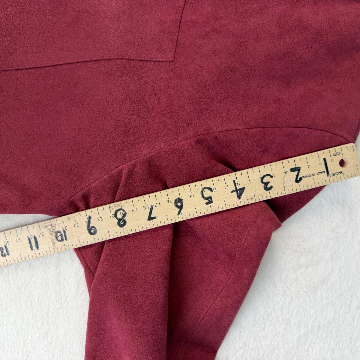 Vintage Miss Style Raspberry Ultrasuede Trench Coat | L — detail photo 15