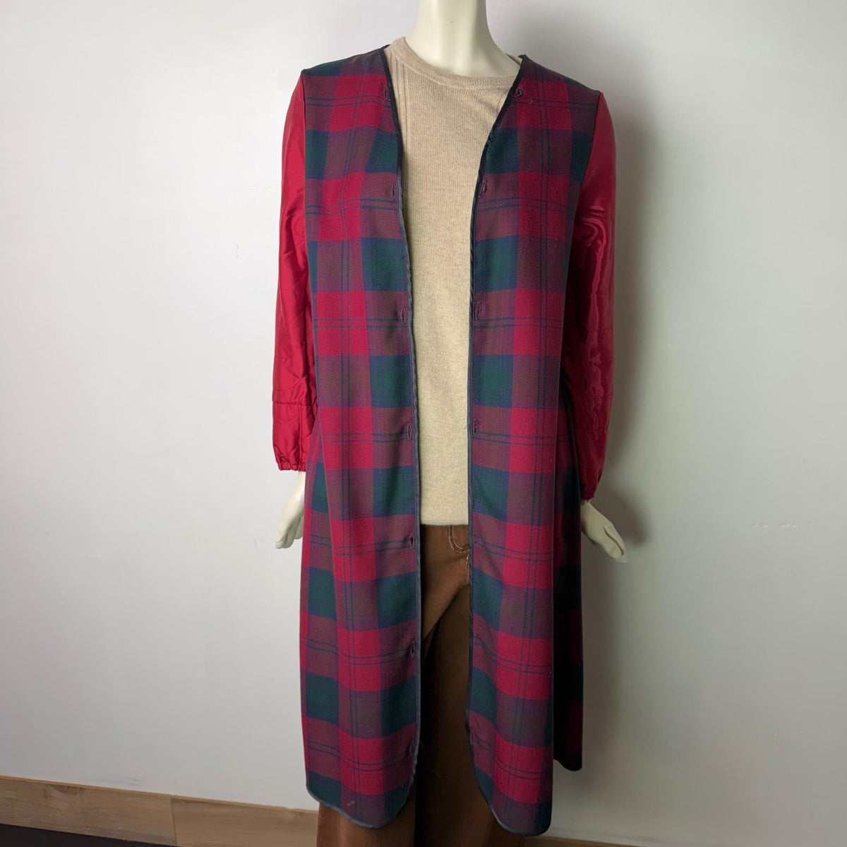 Vintage Miss Style Raspberry Ultrasuede Trench Coat | L — detail photo 6