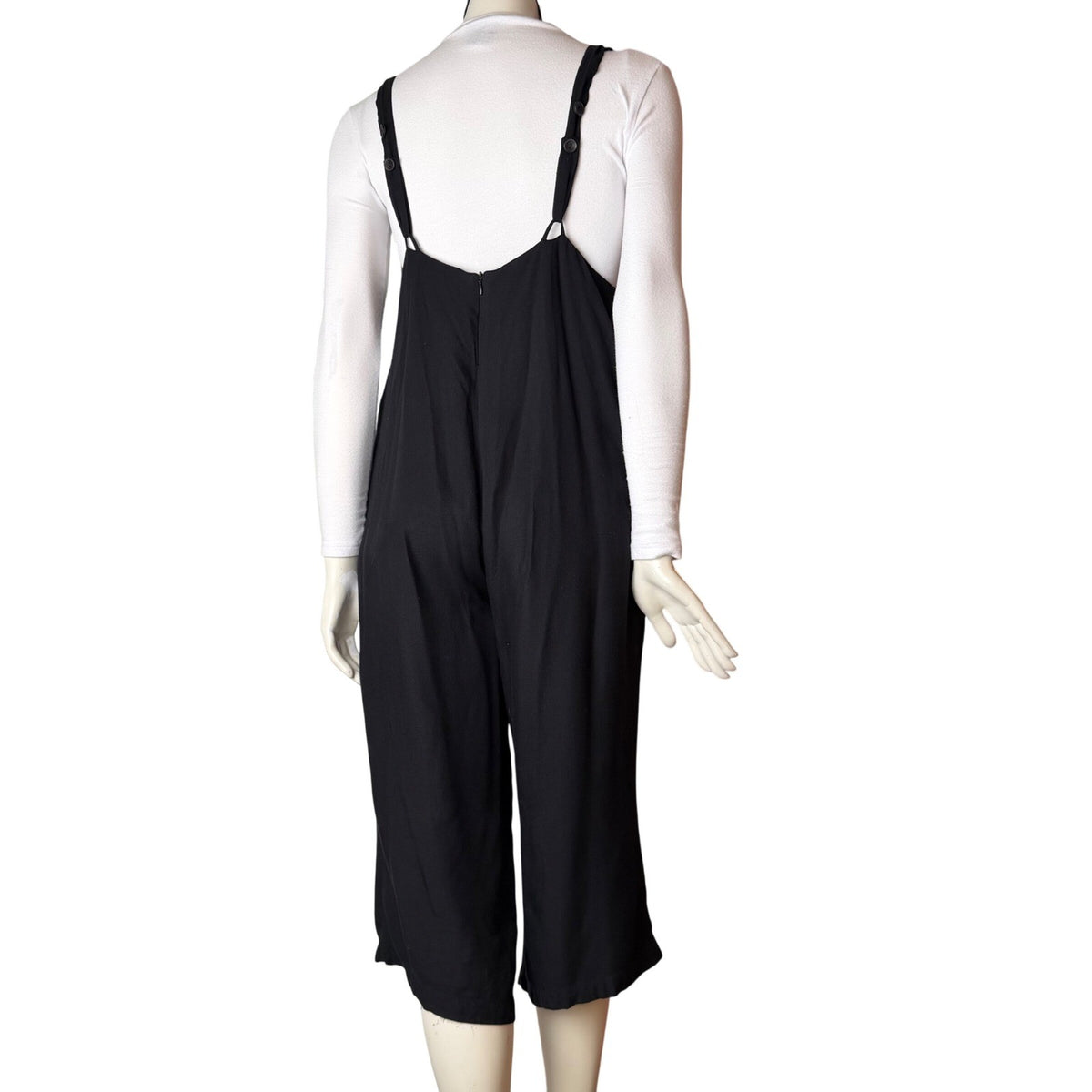 Jackson Rowe Black Cropped Wide Leg Jumpsuit | S — detail photo 5