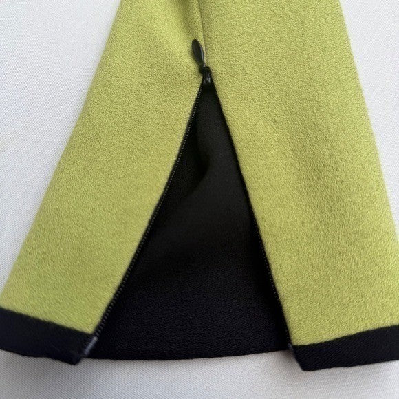 Vintage Kasper Petite Chartreuse Trim Blazer | 4P — detail photo 7
