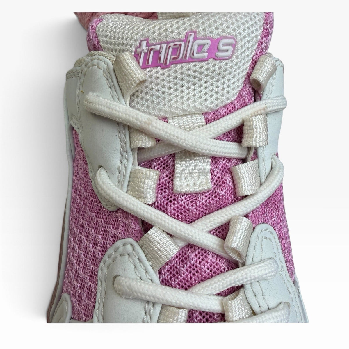 Balenciaga Triple S Clear Sole Pink White Chunky Y2K Dad Sneaker EU40 US10 Women