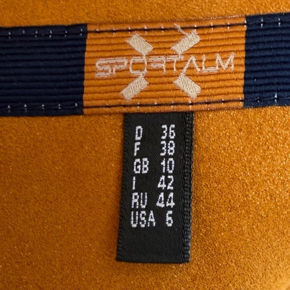Sportalm Raelyn Ochre Faux Suede Zip Detail Skirt | 6 — detail photo 9
