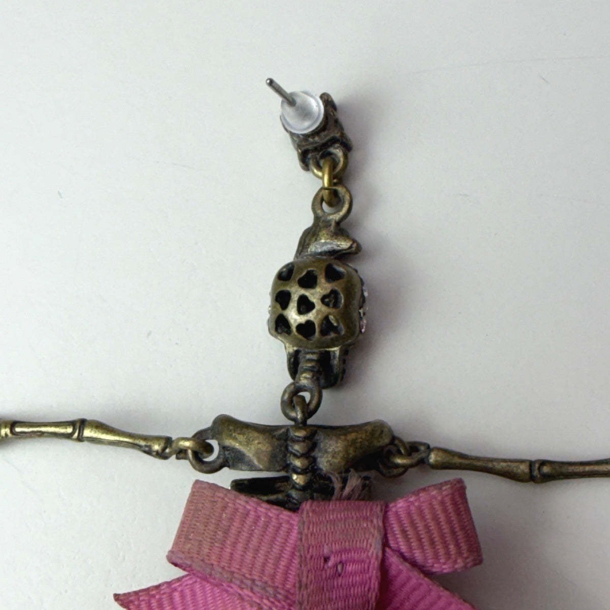 Betsey Johnson Skull Ballerina & Heart Earrings — detail photo 10
