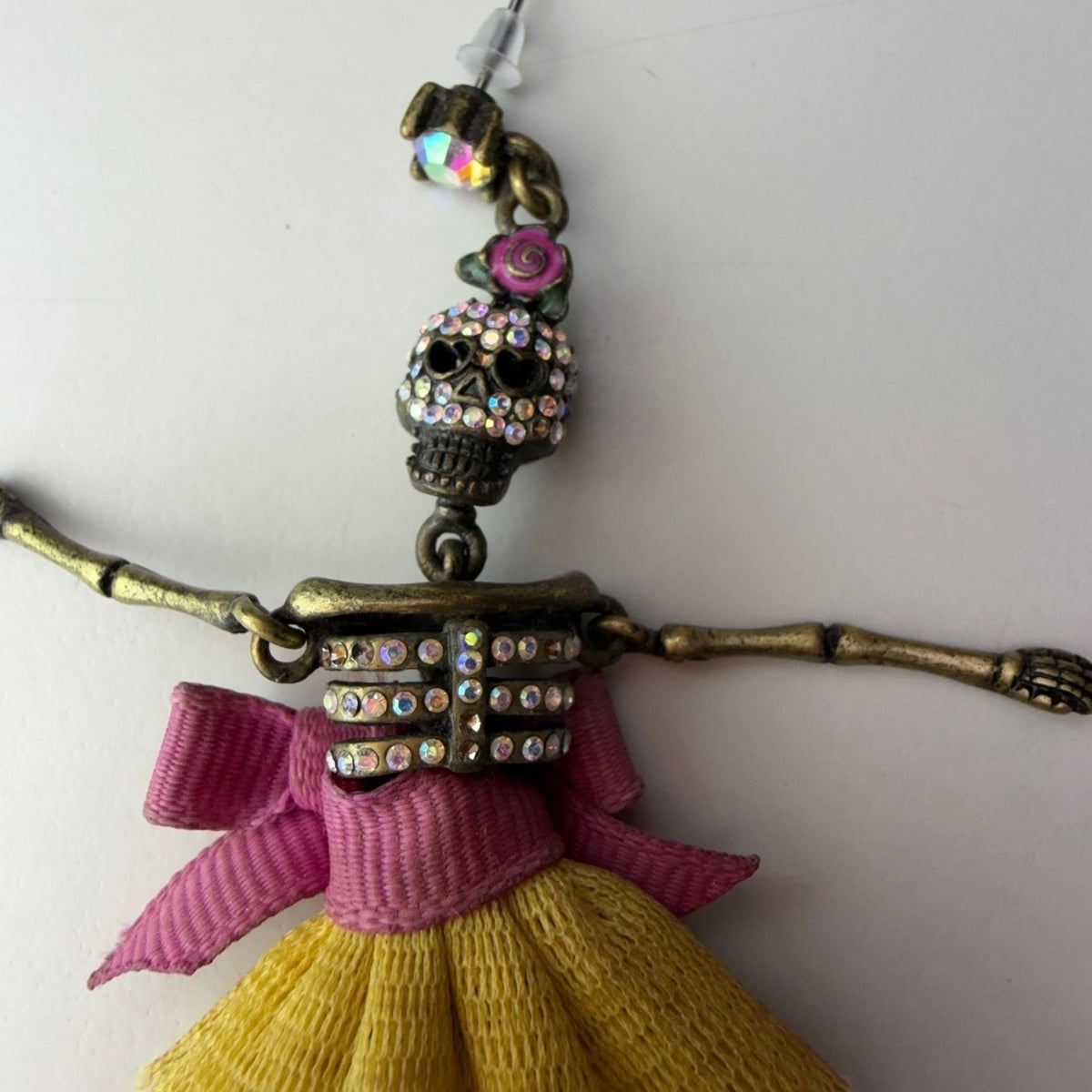 Betsey Johnson Skull Ballerina & Heart Earrings — detail photo 9