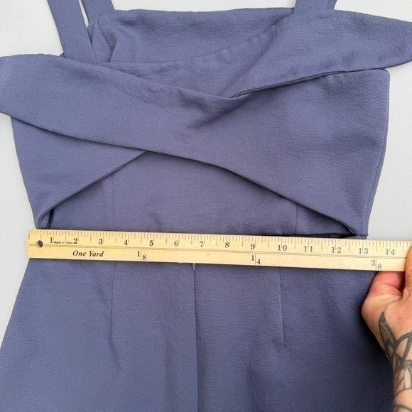 Aritzia Wilfred Periwinkle Bow Back Mini Dress | 6 — detail photo 9